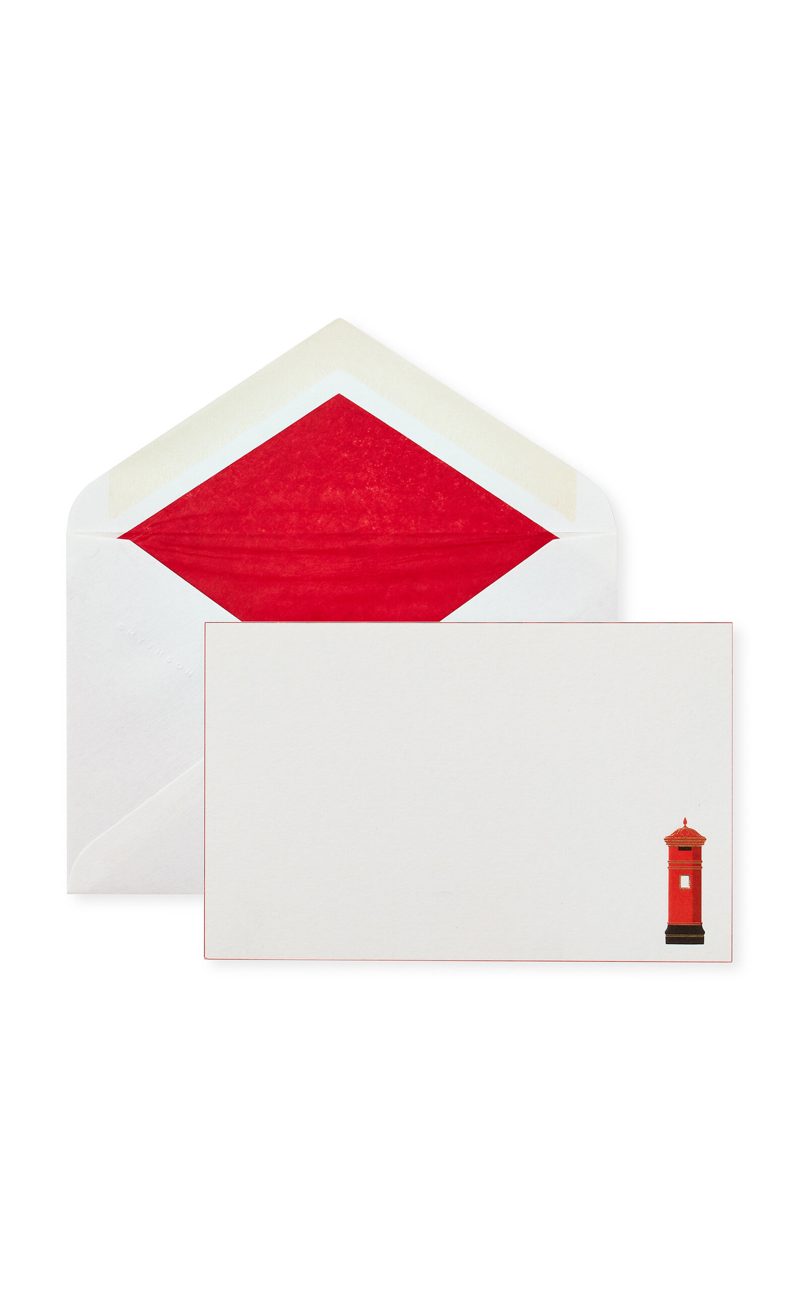 Smythson British Postbox Correspondence Cards - White