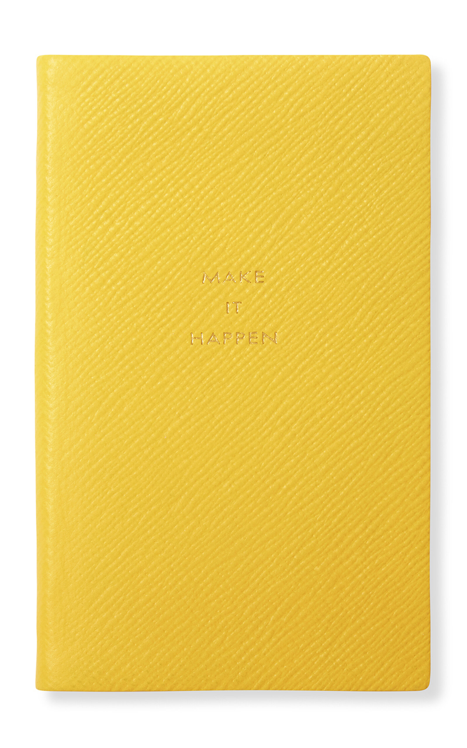 Smythson Make It Happen Panama Leather Notebook - Yellow