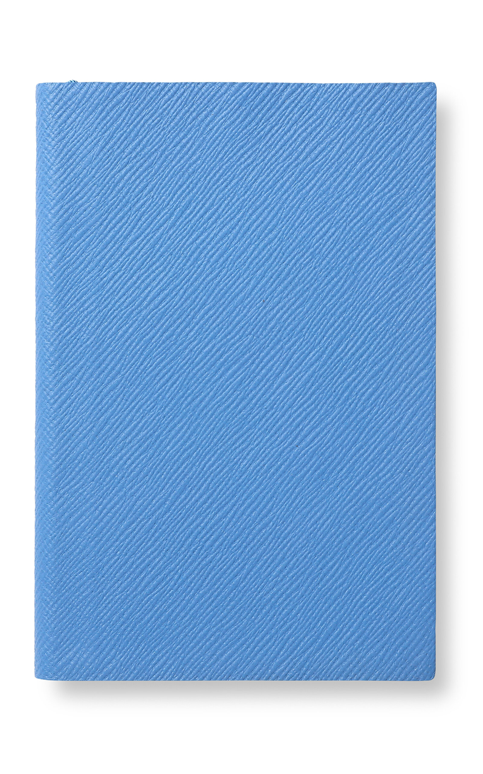 Smythson Notes Chelsea Panama Leather Notebook In Blue