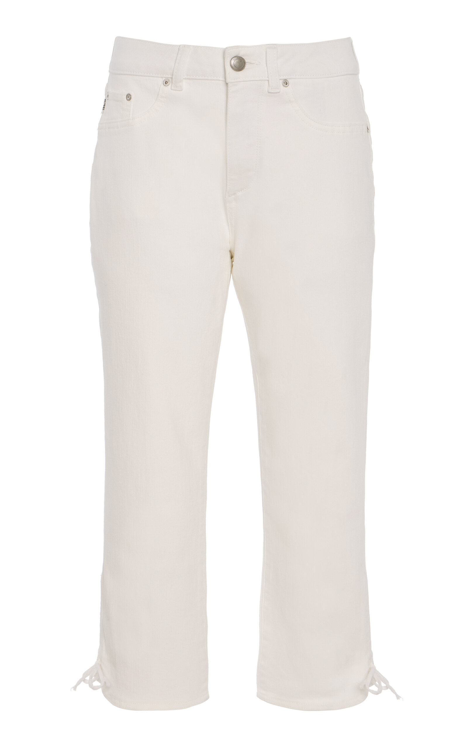 Dl1961 Bardot High Waist Instasculpt Capri Skinny Jeans In White