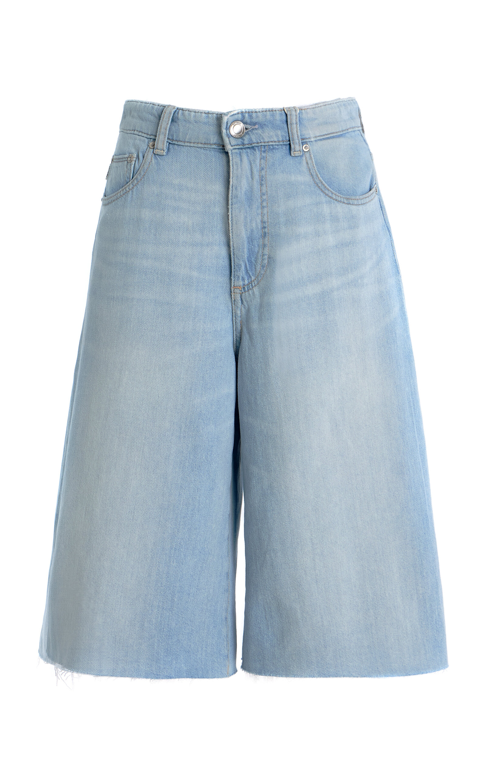 DL1961 Lucila Oversized Aura-Denim Shorts - Blue - Women's Clothing