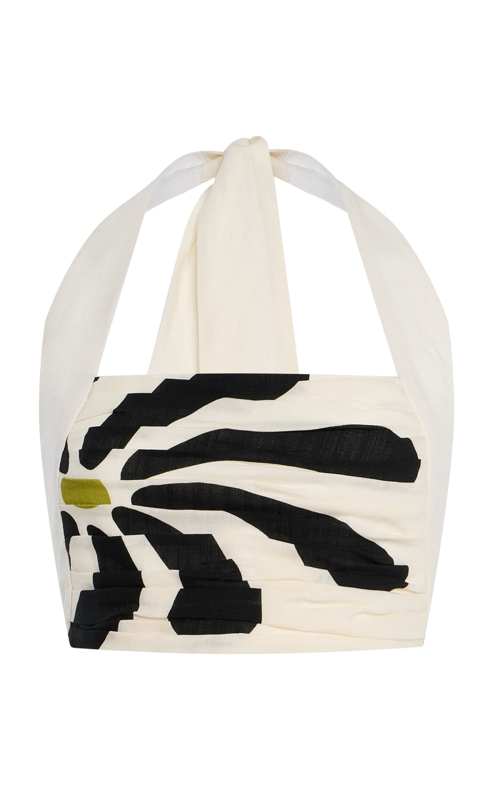 Cala de la Cruz Fiji Linen Halter Crop Top