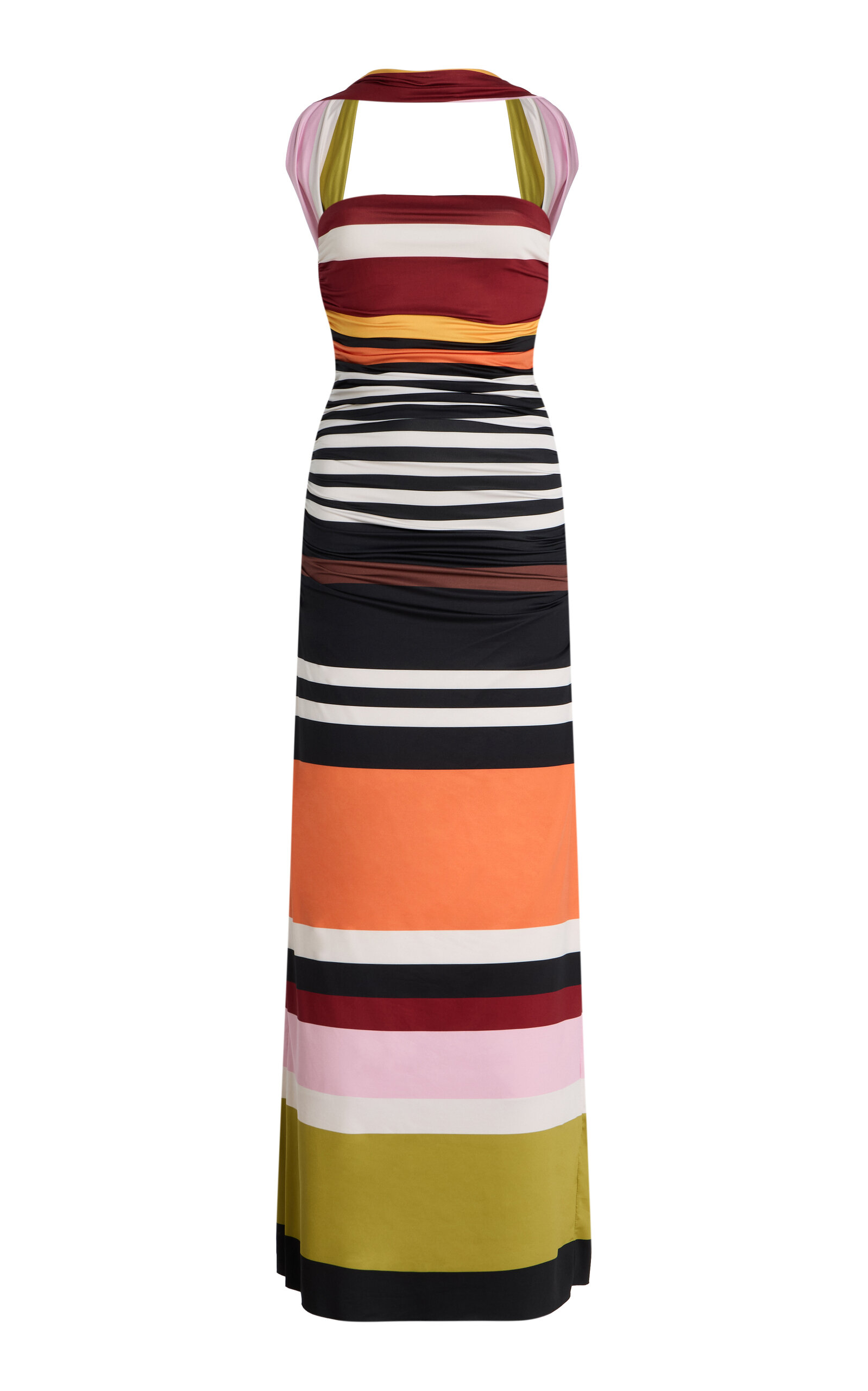 Cala de la Cruz Ornella Ruched Jersey Maxi Dress