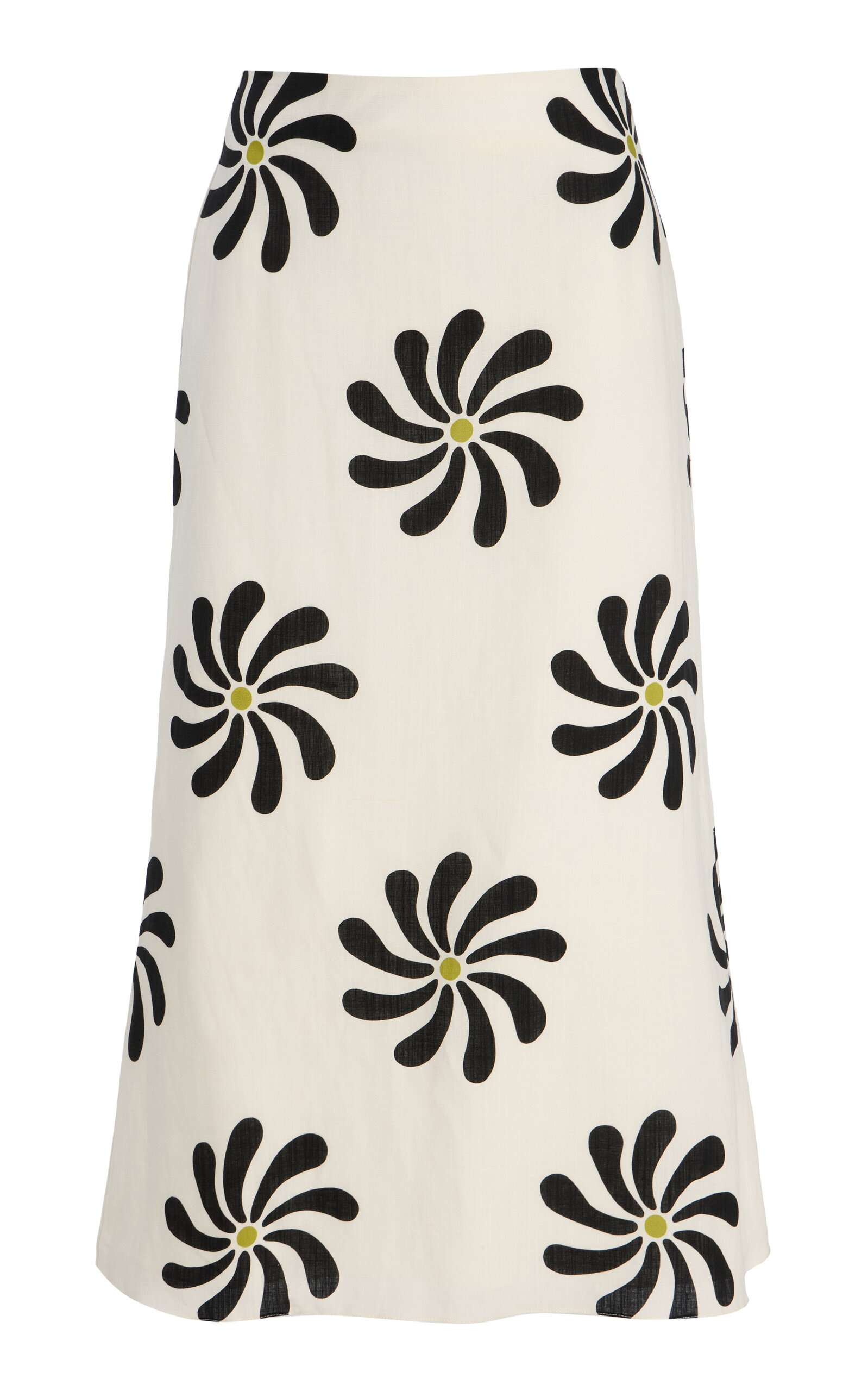 Cala de la Cruz Fabiana Linen Midi Skirt