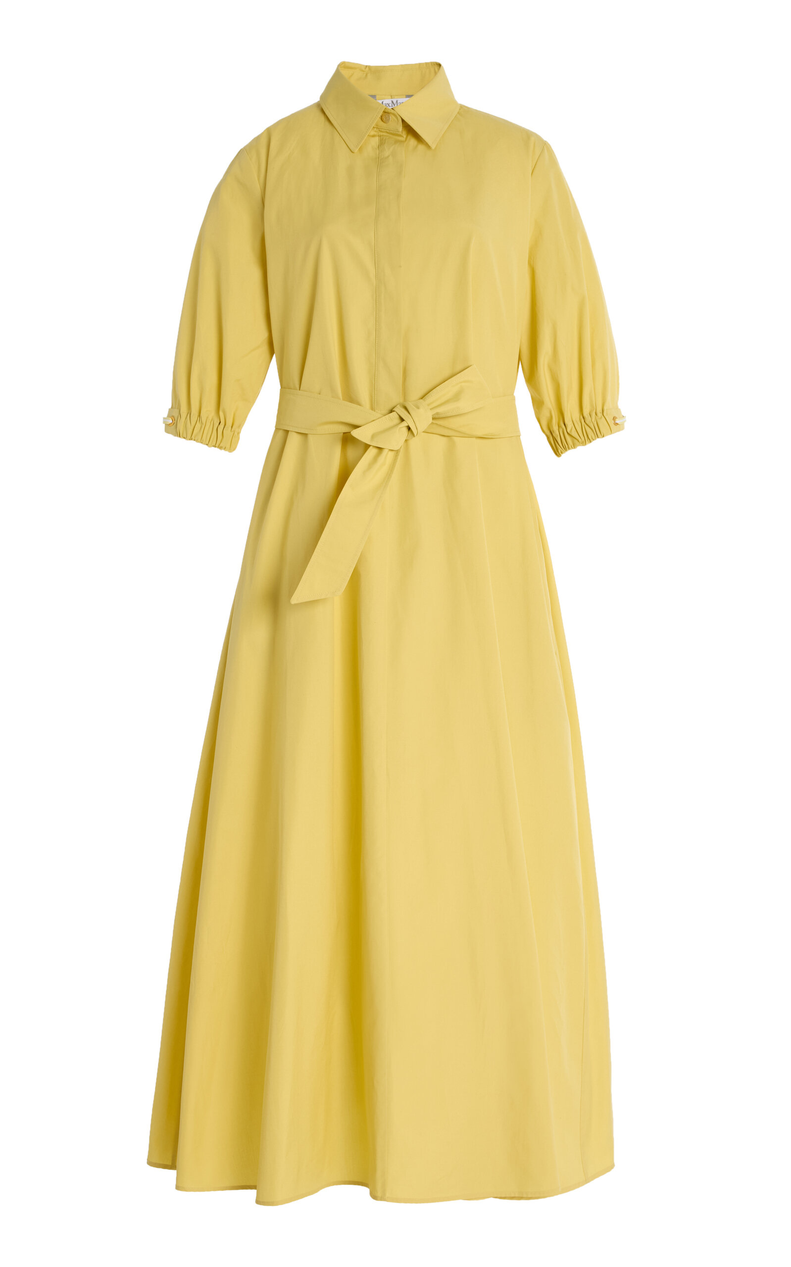 Max Mara Hoyo Cotton Dress - Yellow