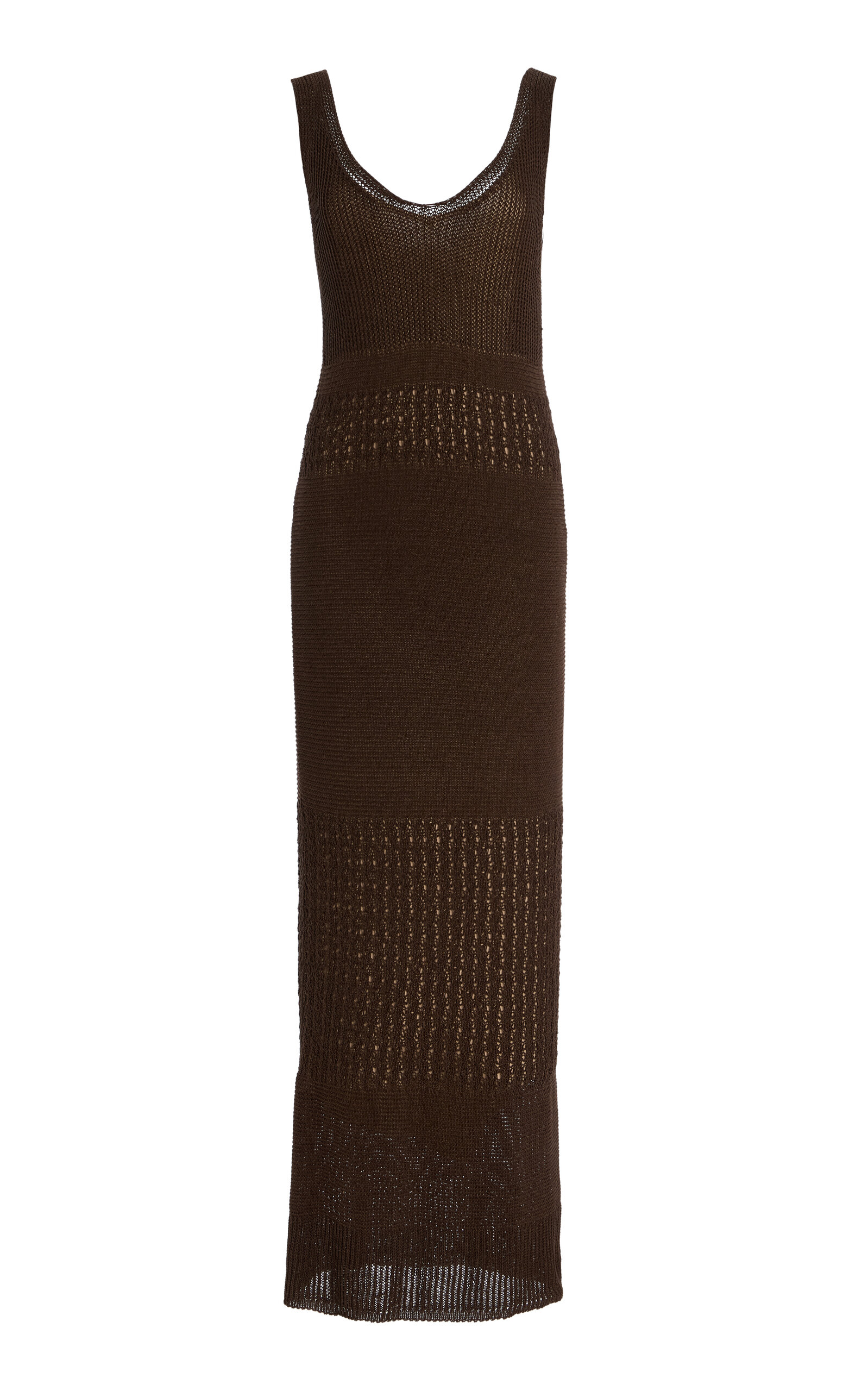 Max Mara Valois Cotton-Blend Knit Dress - Brown
