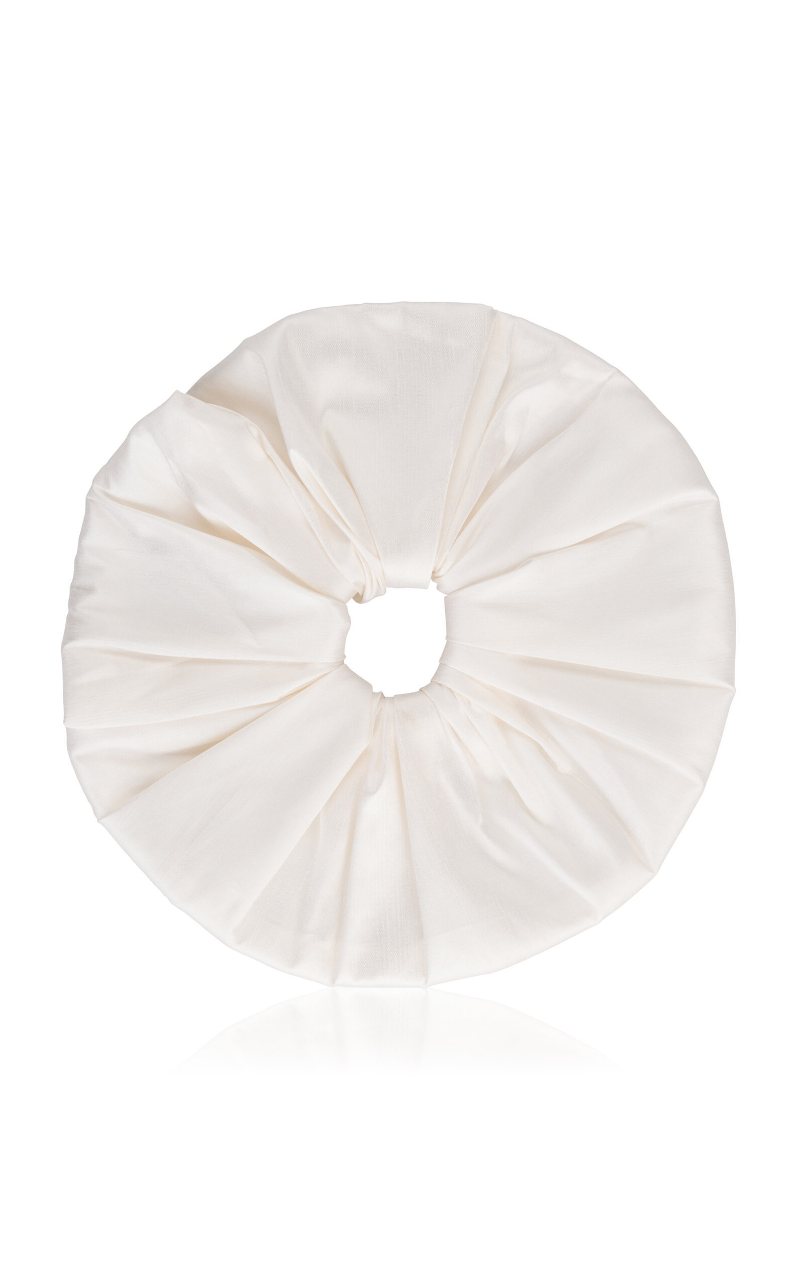 Home Of Hai Dupion Silk Scrunchie In White