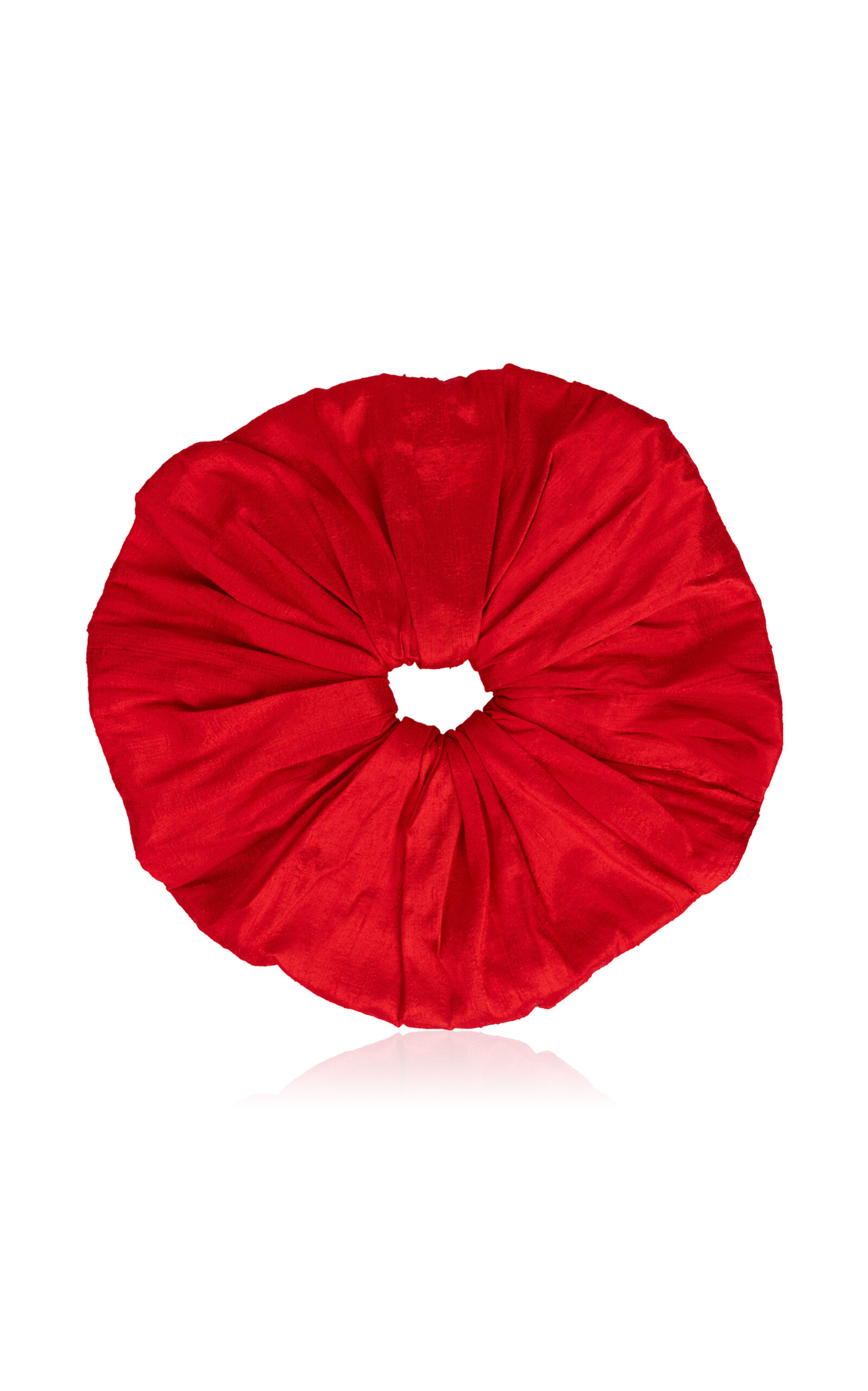 Hai Dupion Silk Scrunchie In Burgundy