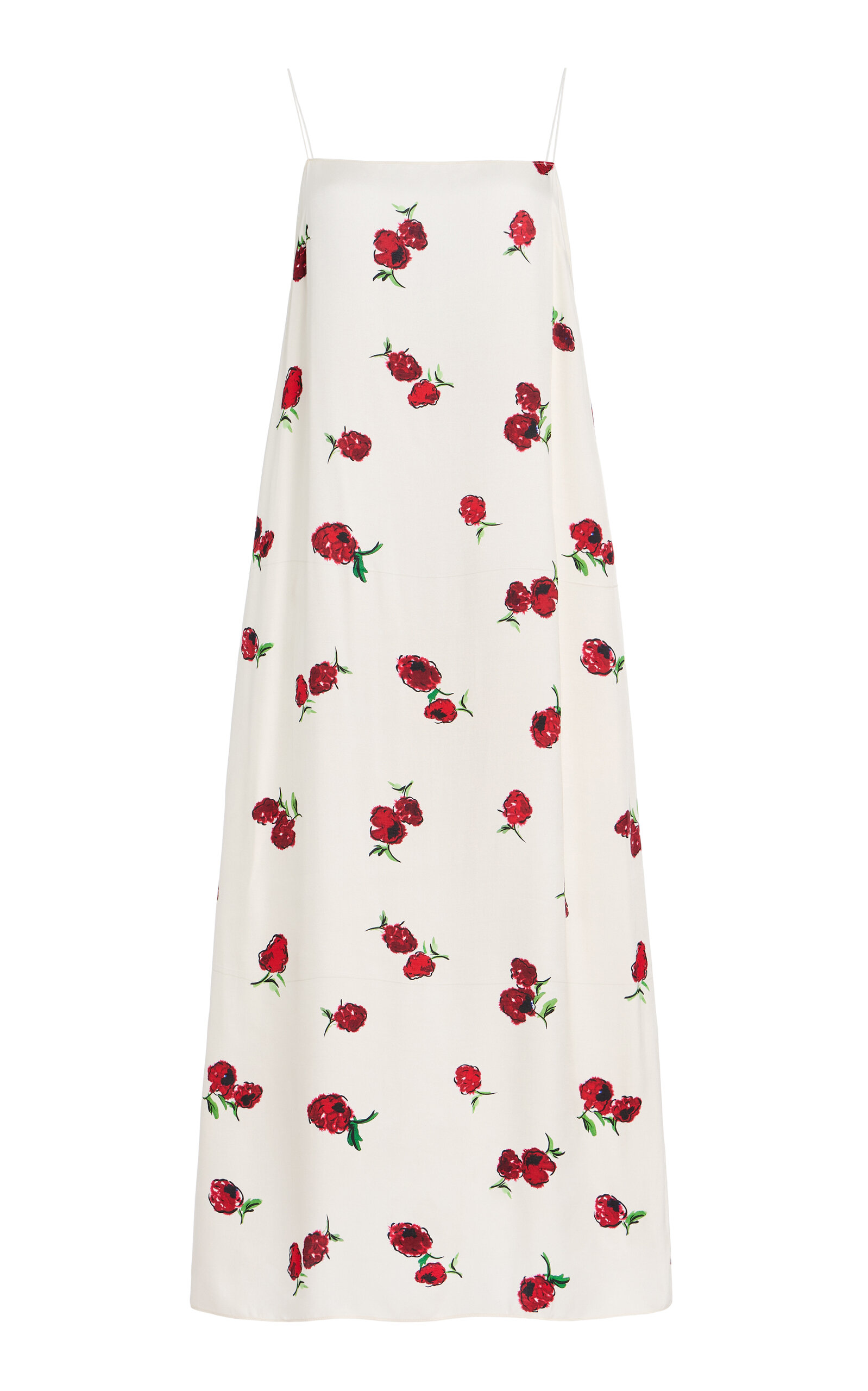 Khaite Sicily Printed Silk Midi Dress