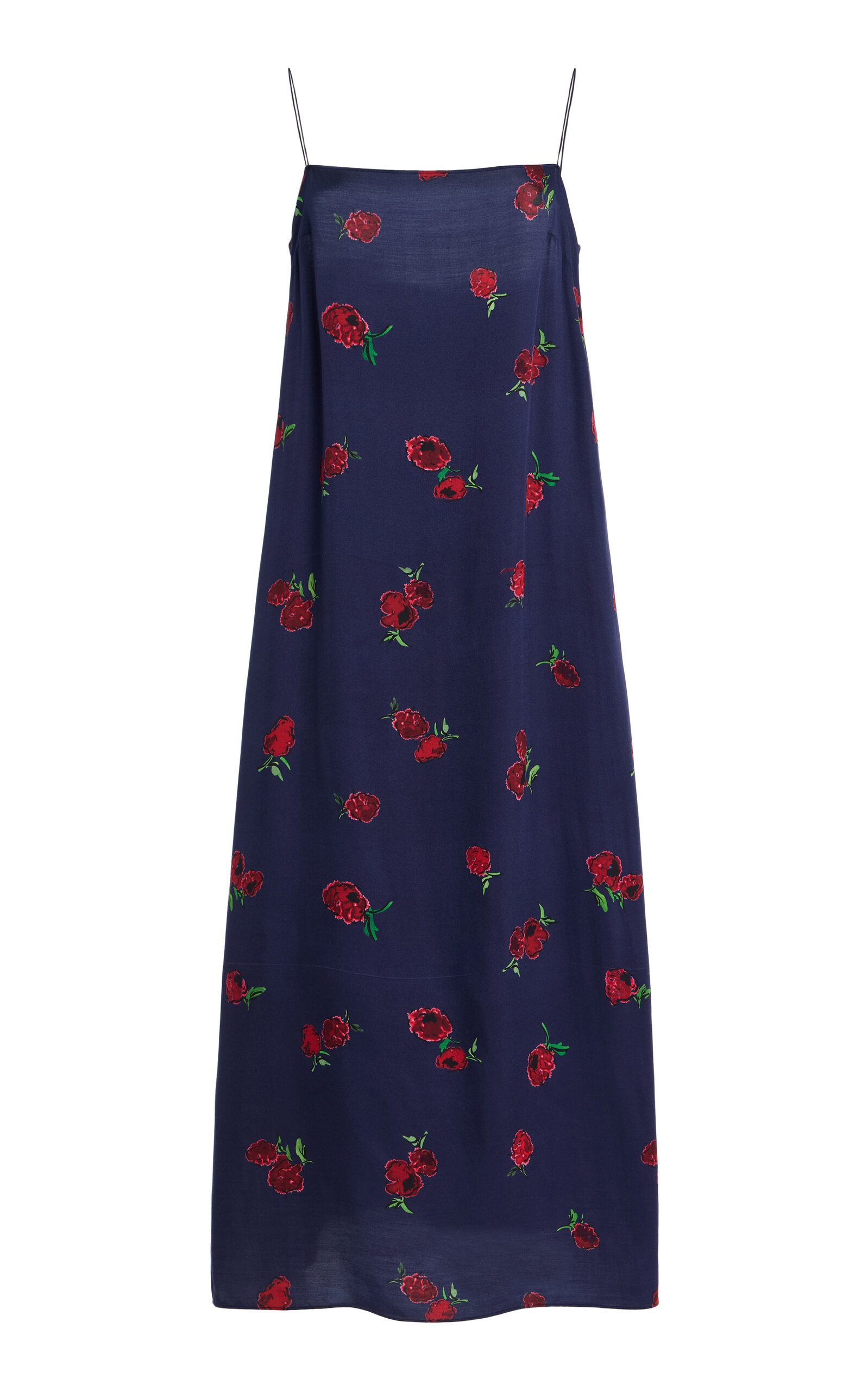 Khaite Sicily Printed Silk Midi Dress