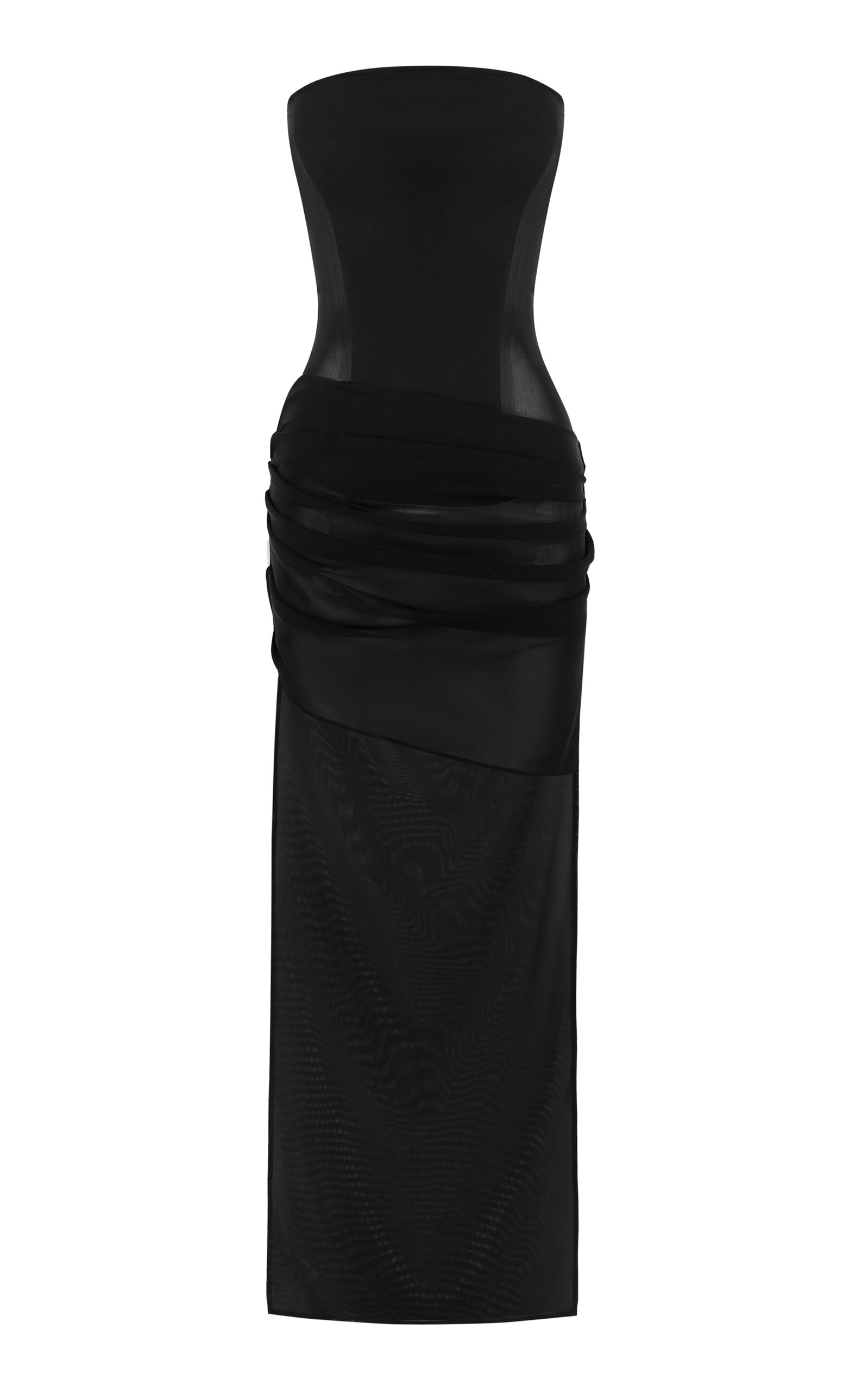 Alex Perry Strapless Power Mesh Mini Dress