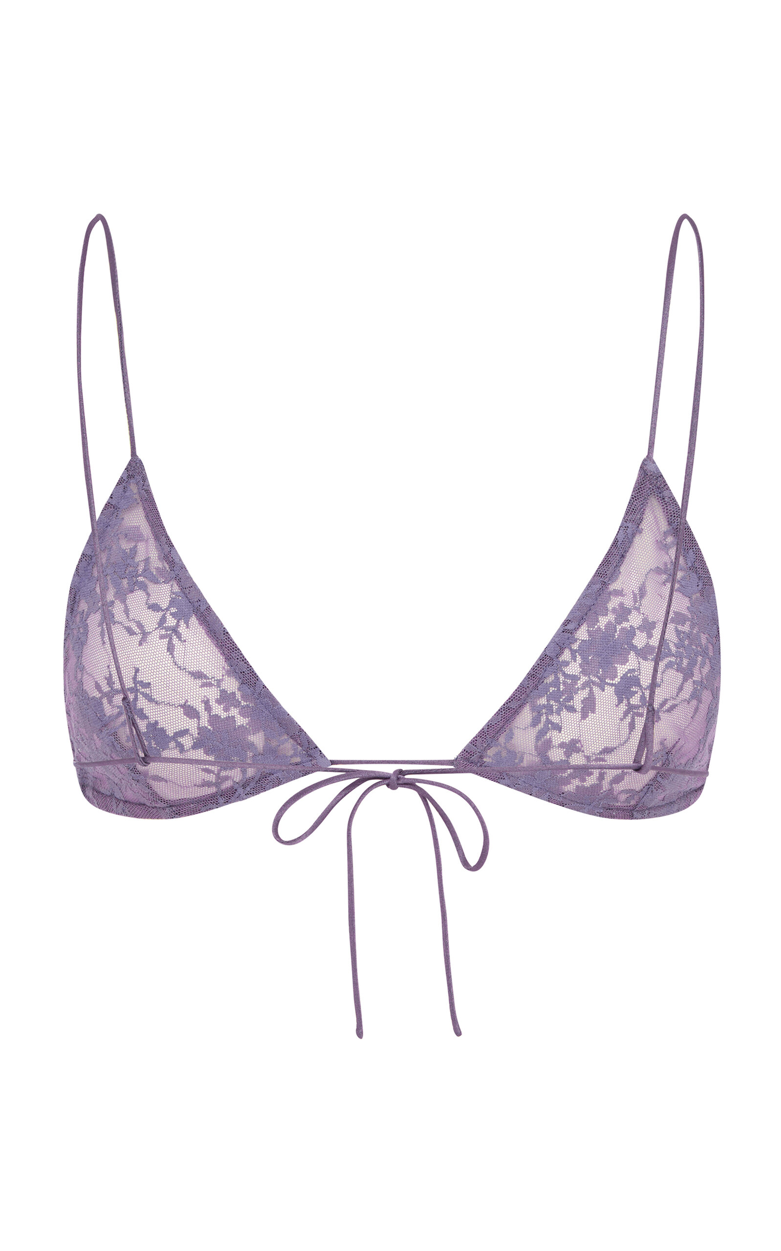 Alex Perry Stretch Lace Bikini Top - Purple