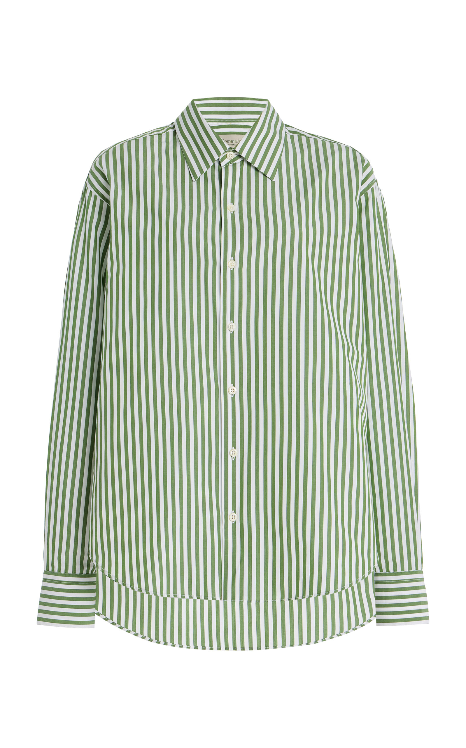 Comme Si La Classica Striped Cotton-Poplin Shirt