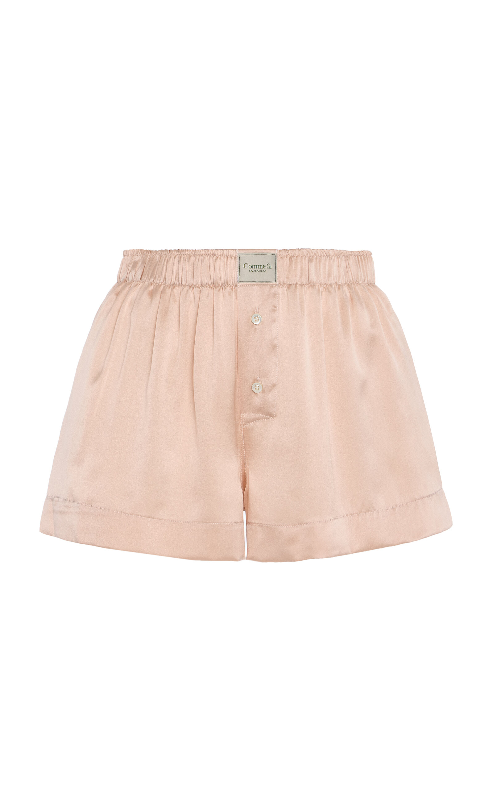 La Boxer Classica Silk-Charmeuse Shorts