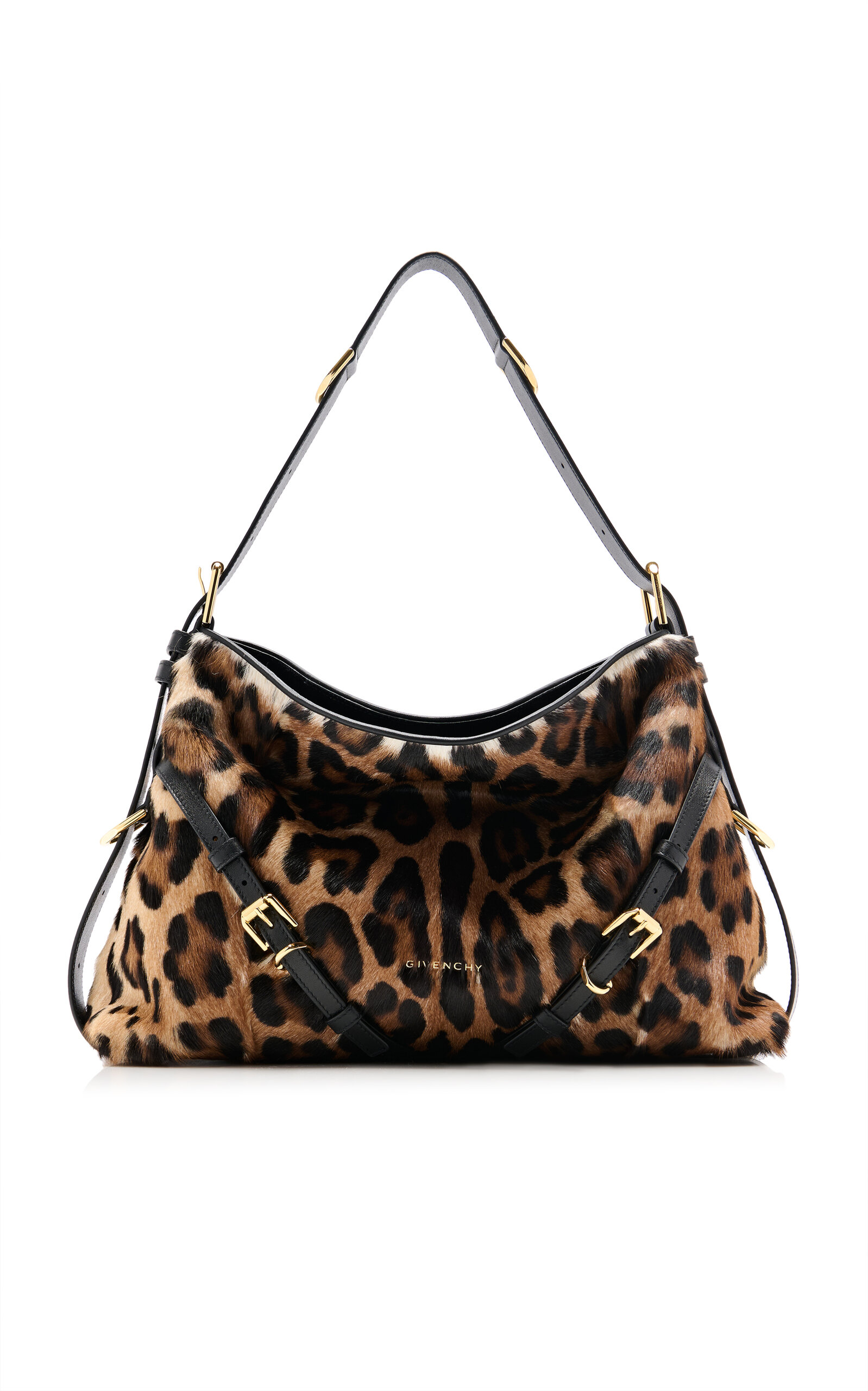 Givenchy Voyou Medium Leopard-Printed Pony Hair Bag - Animal - OS