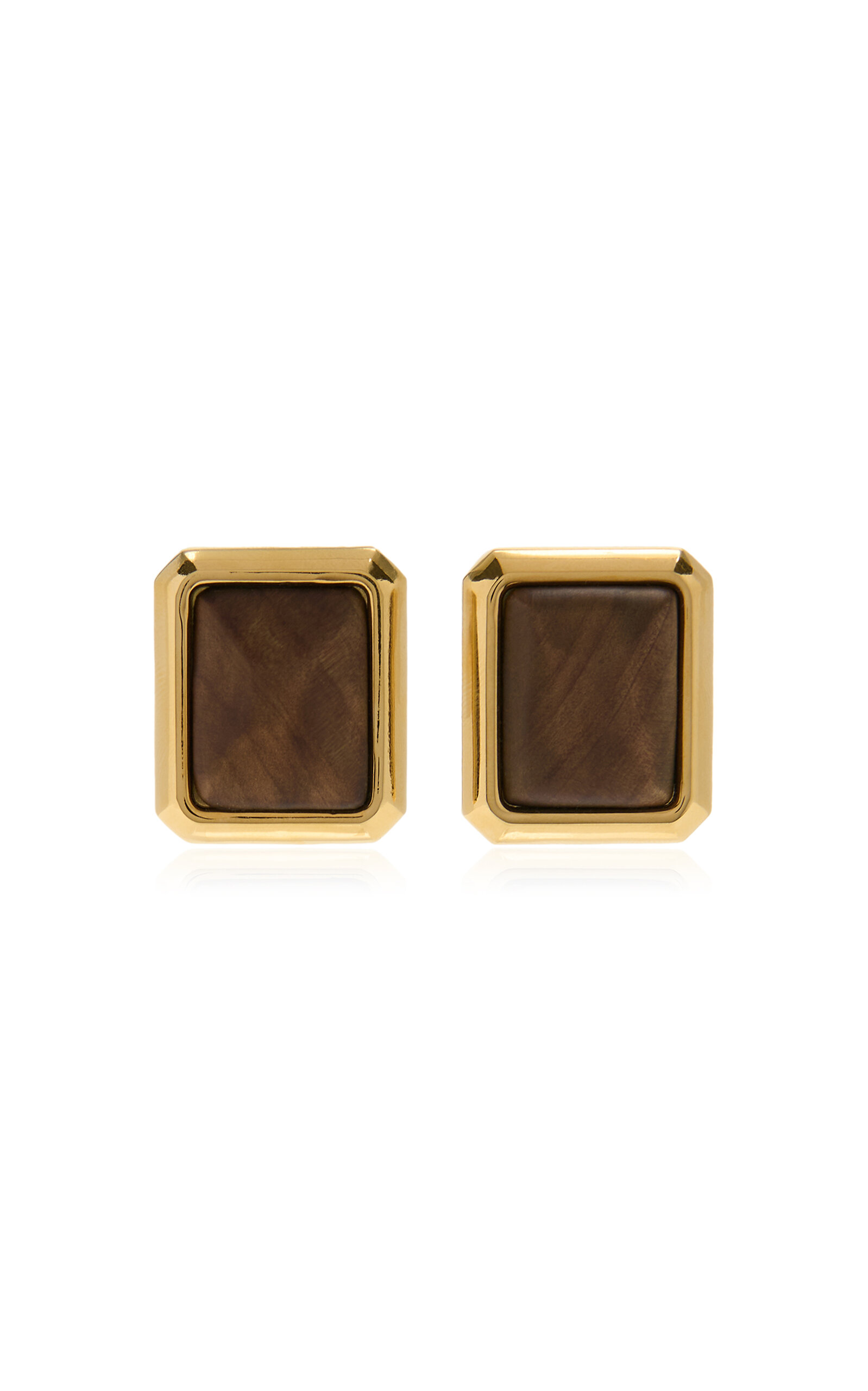 Jacquemus Carrã© Gold-tone Wood Earrings