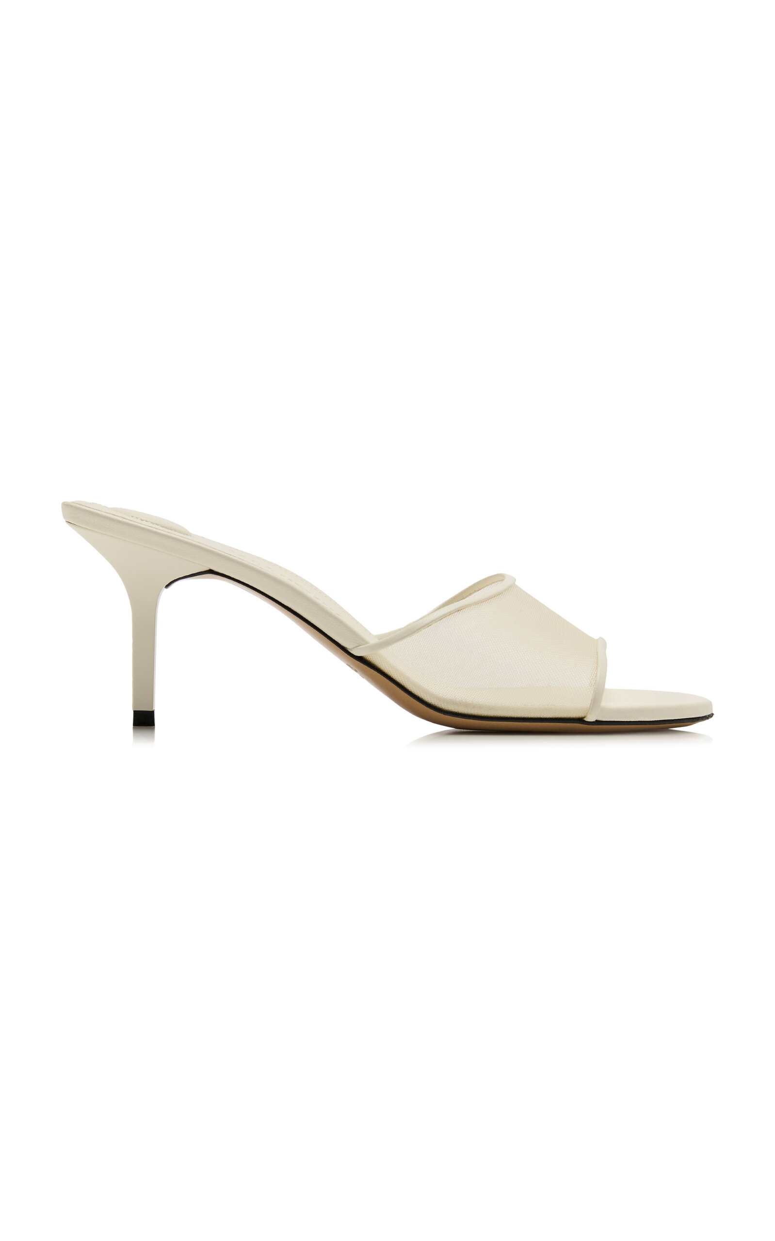 Jacquemus Cubisto Leather-trimmed Mesh Mules