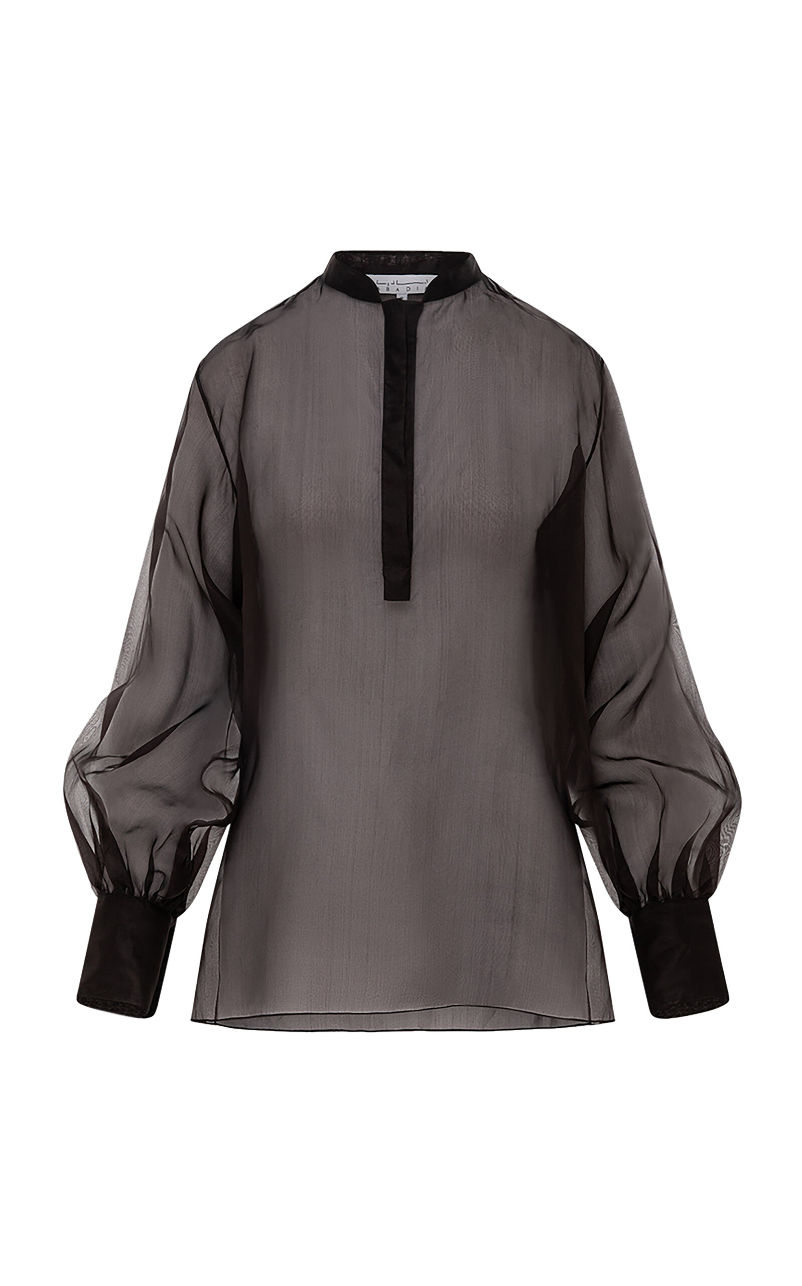 Abadia Balloon Sleeve Silk Organza Shirt