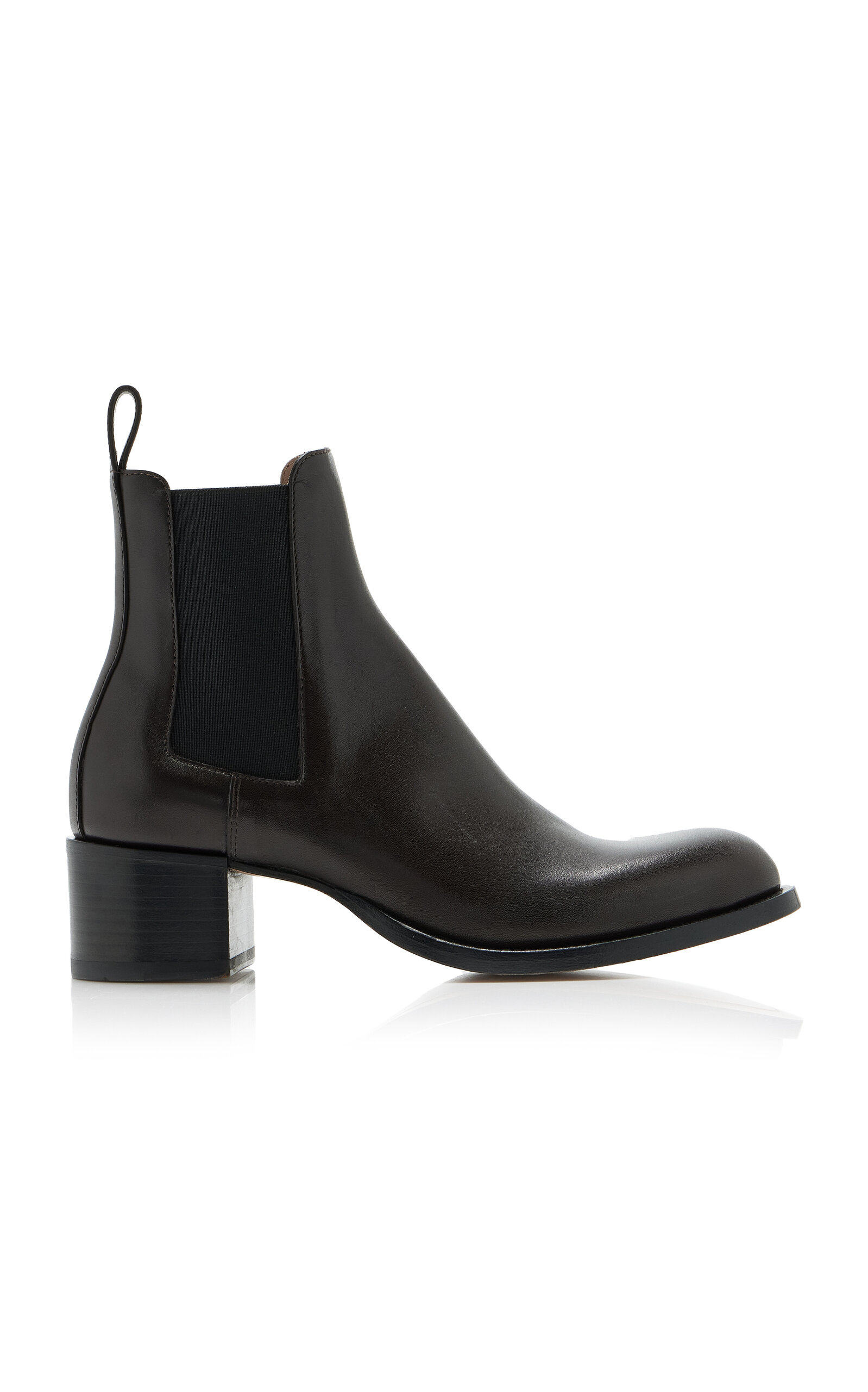 The Row Nobilis Leather Chelsea Boots In Black