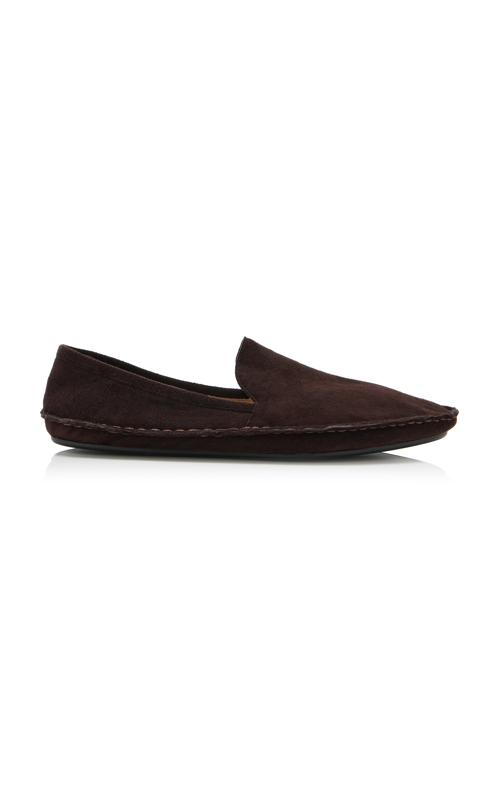 The Row Vasko Suede Flats In Brown