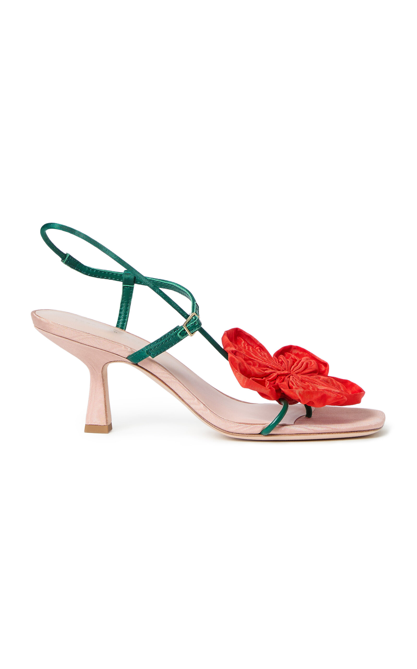 Frank Flower-Appliquéd Sandals