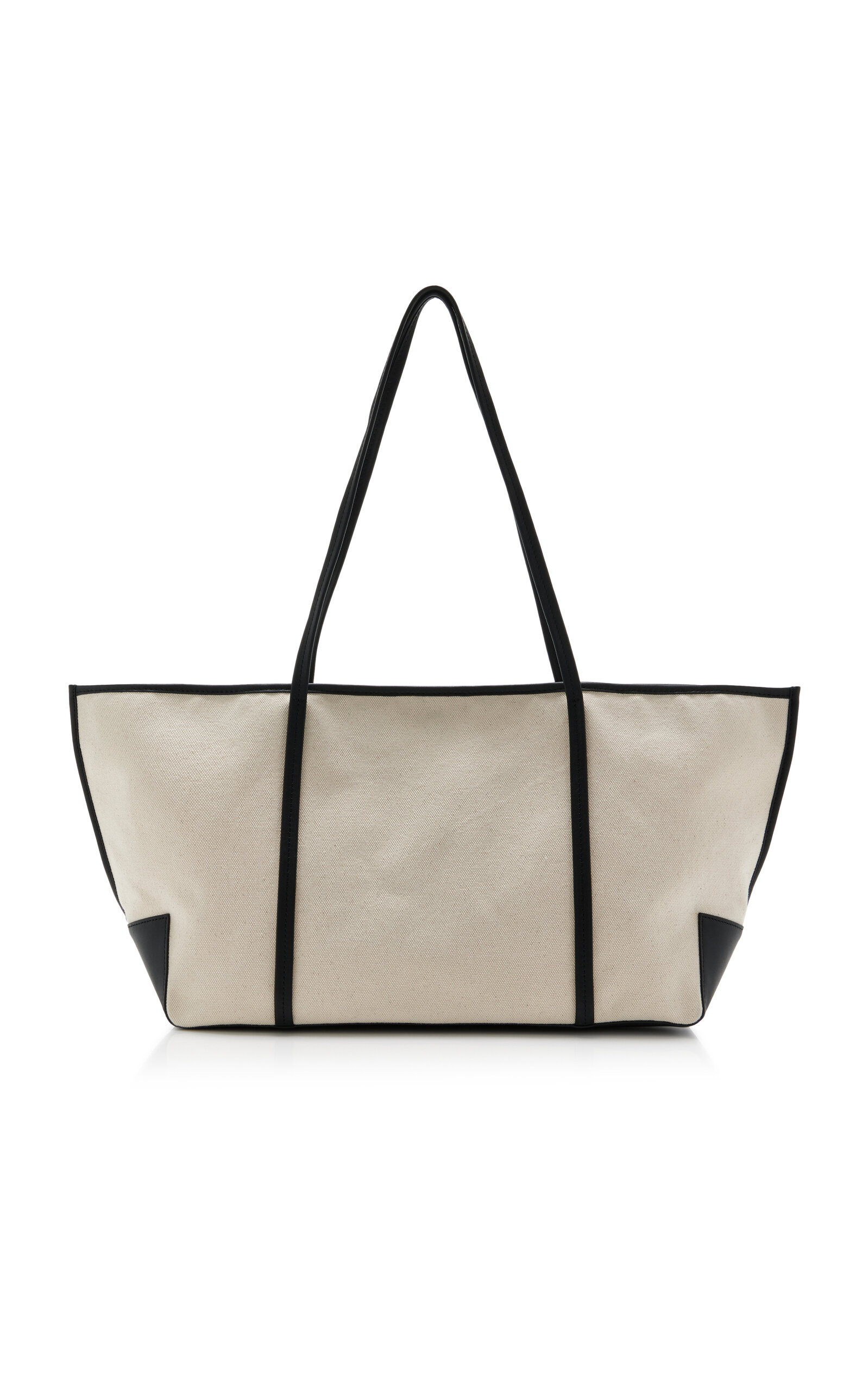 St. Agni Bateau Leather-Trimmed Canvas Tote Bag