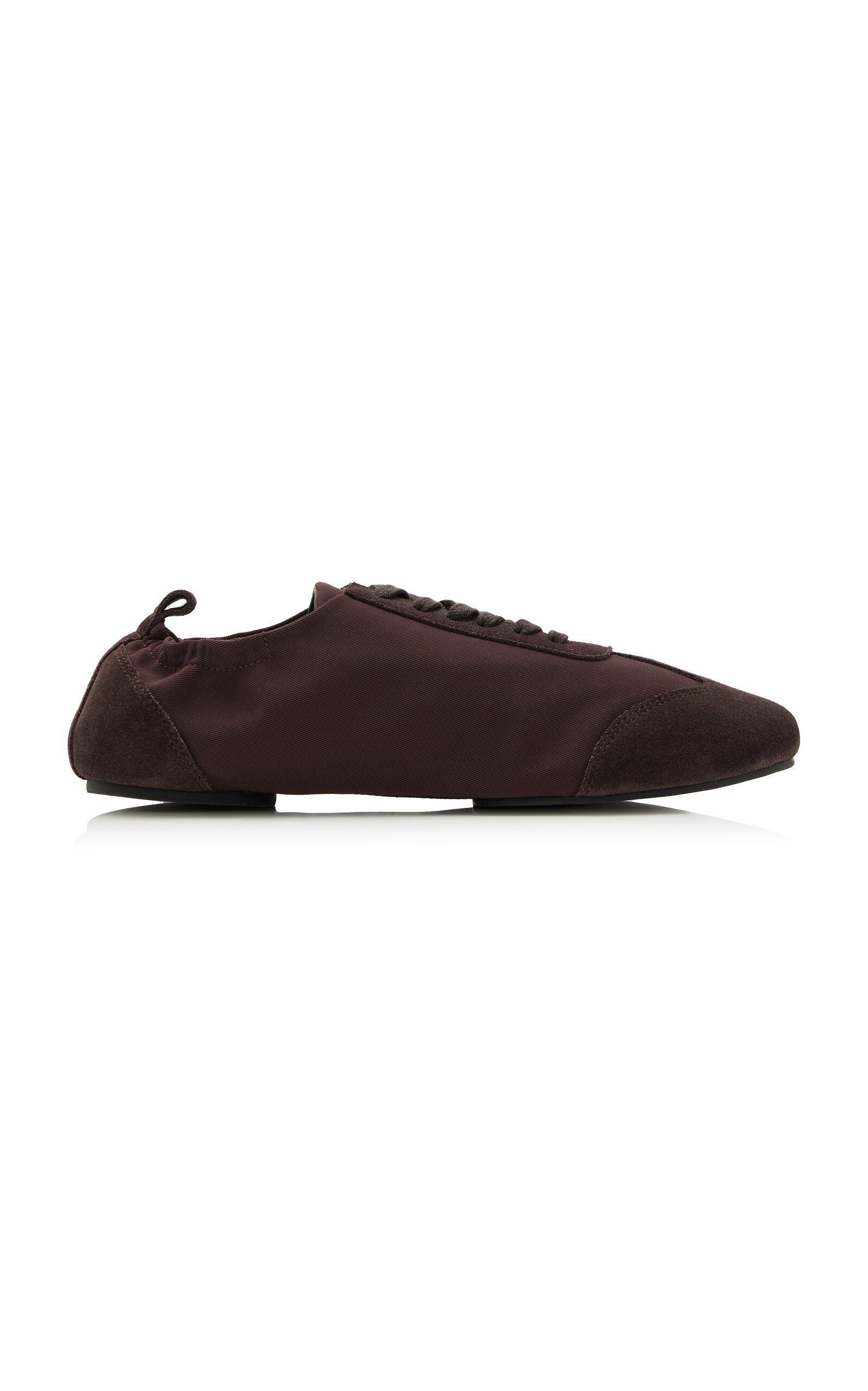 St Agni Leather Ballet Sneakers In Brown