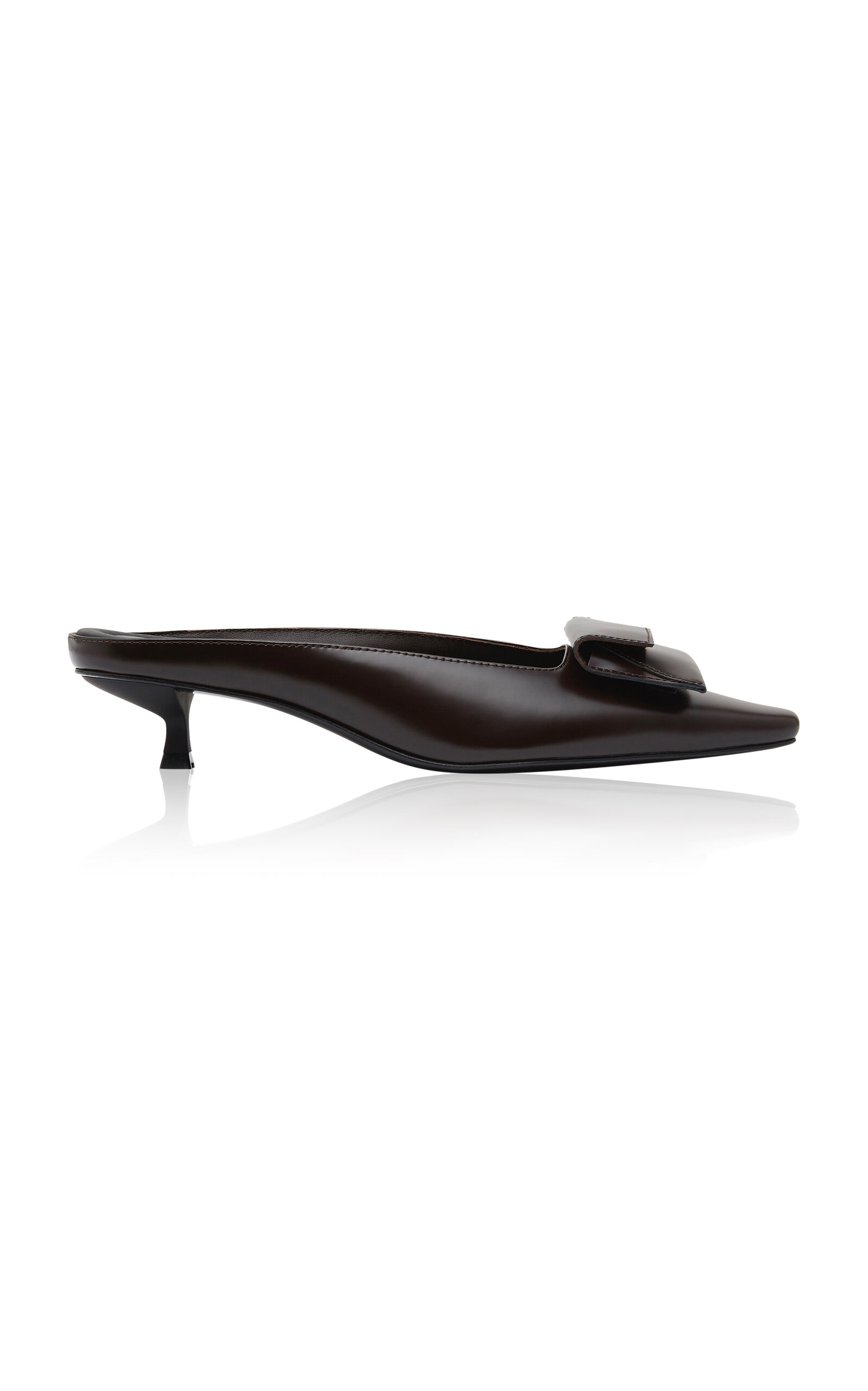 St Agni Petit Pouch Leather Pumps In Brown