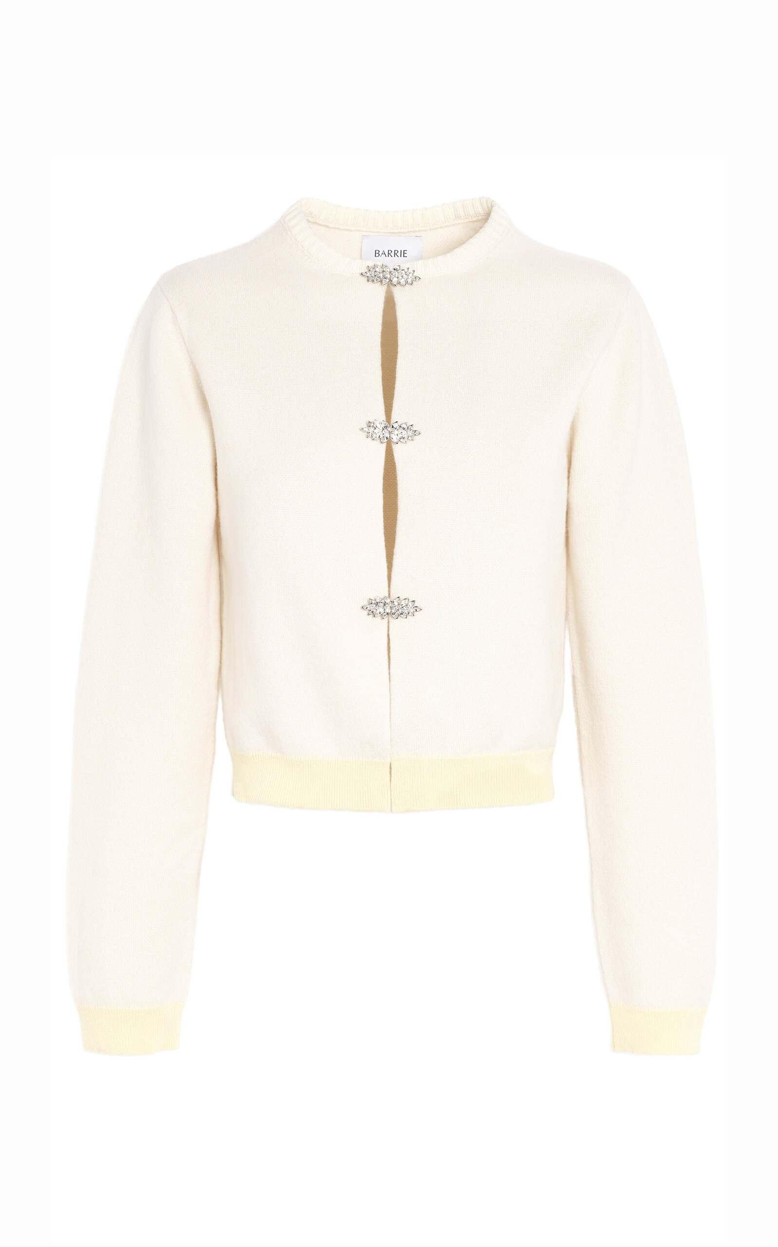 Barrie Jewel-detail Cashmere Cardigan In Neutral