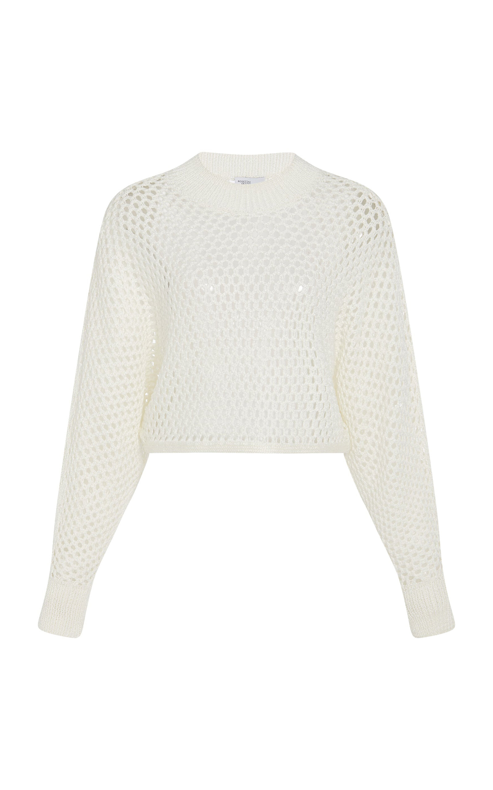 Hand-Knit Mesh Sweater
