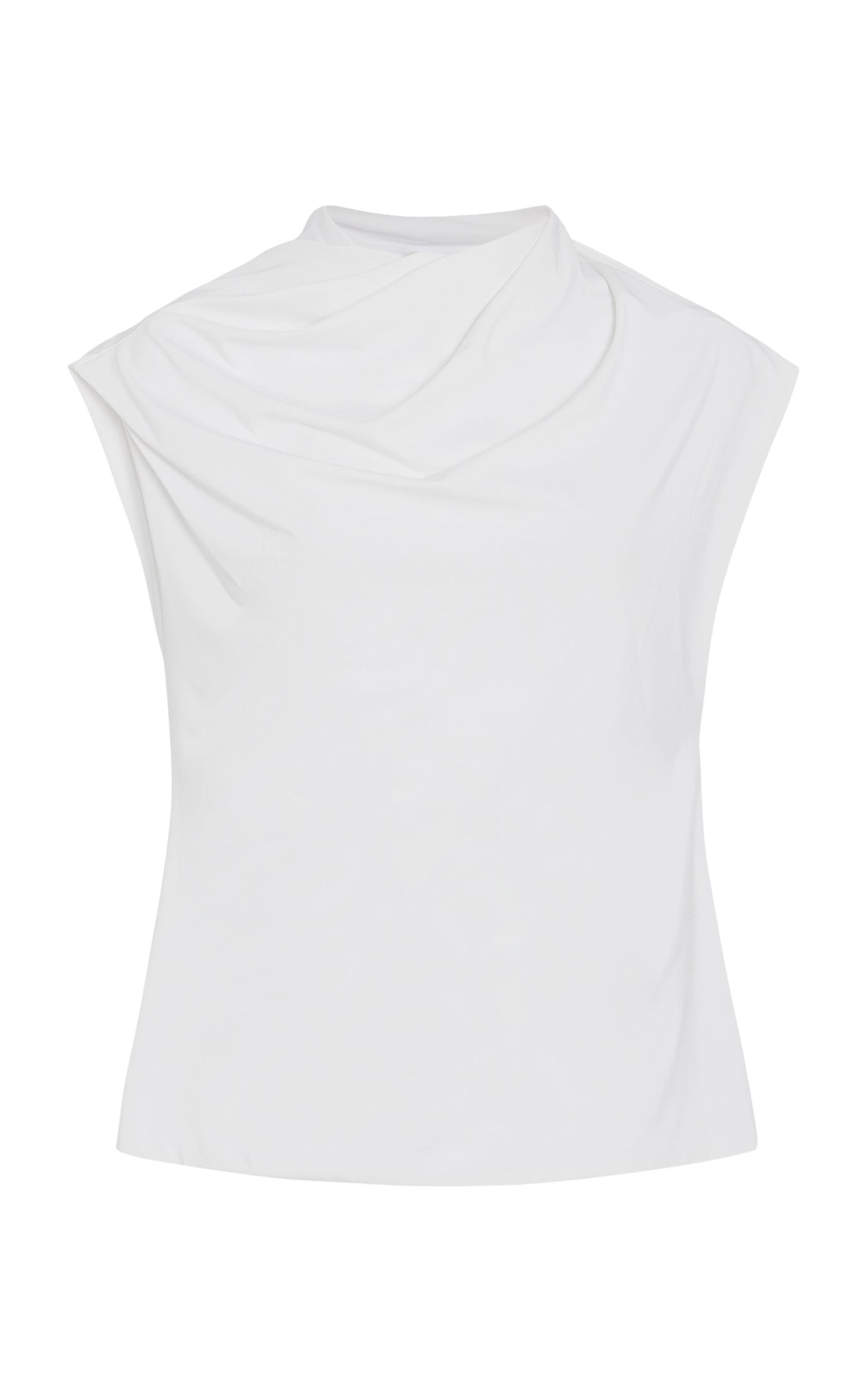 Rosetta Getty Twist-neck Jersey Top In White