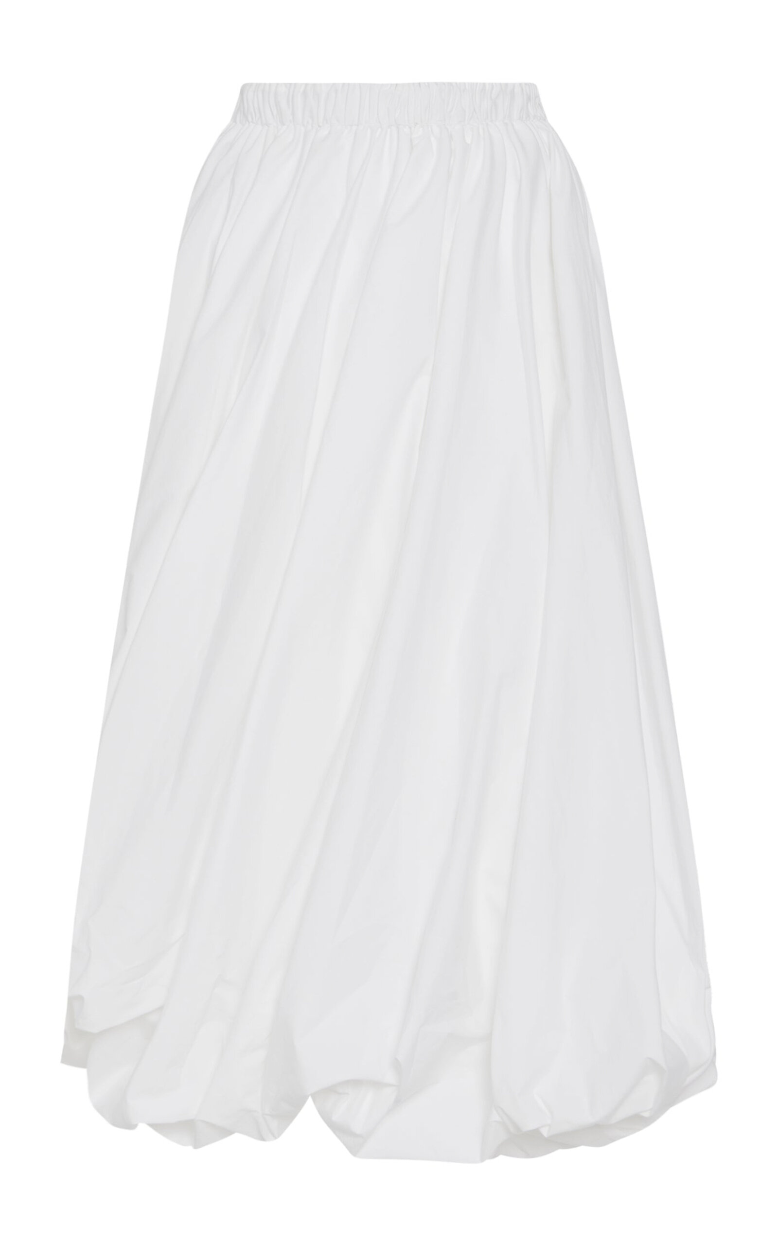 Rosetta Getty Twist-Hem Cotton Skirt