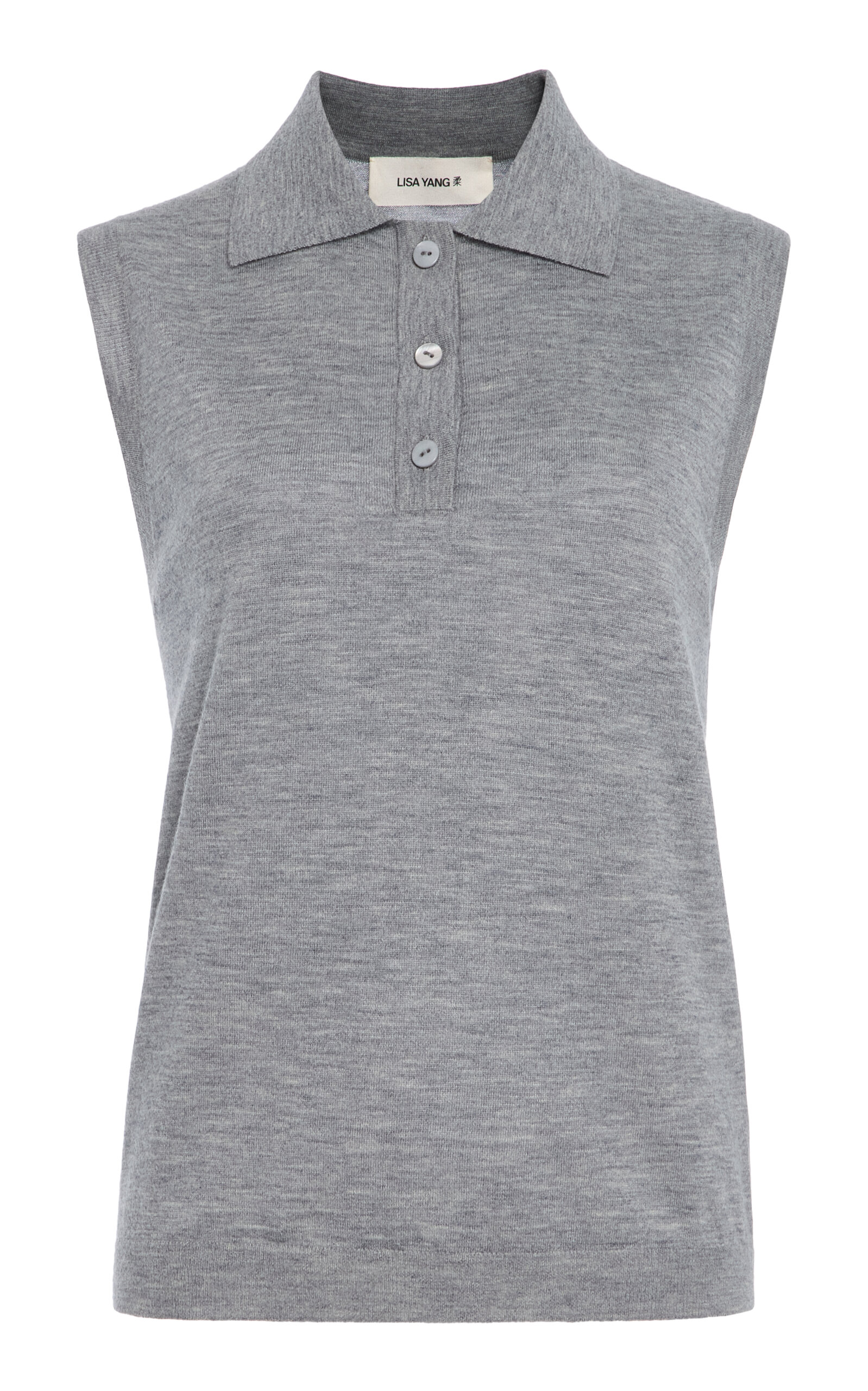 Lisa Yang Lise Cashmere Top - Grey