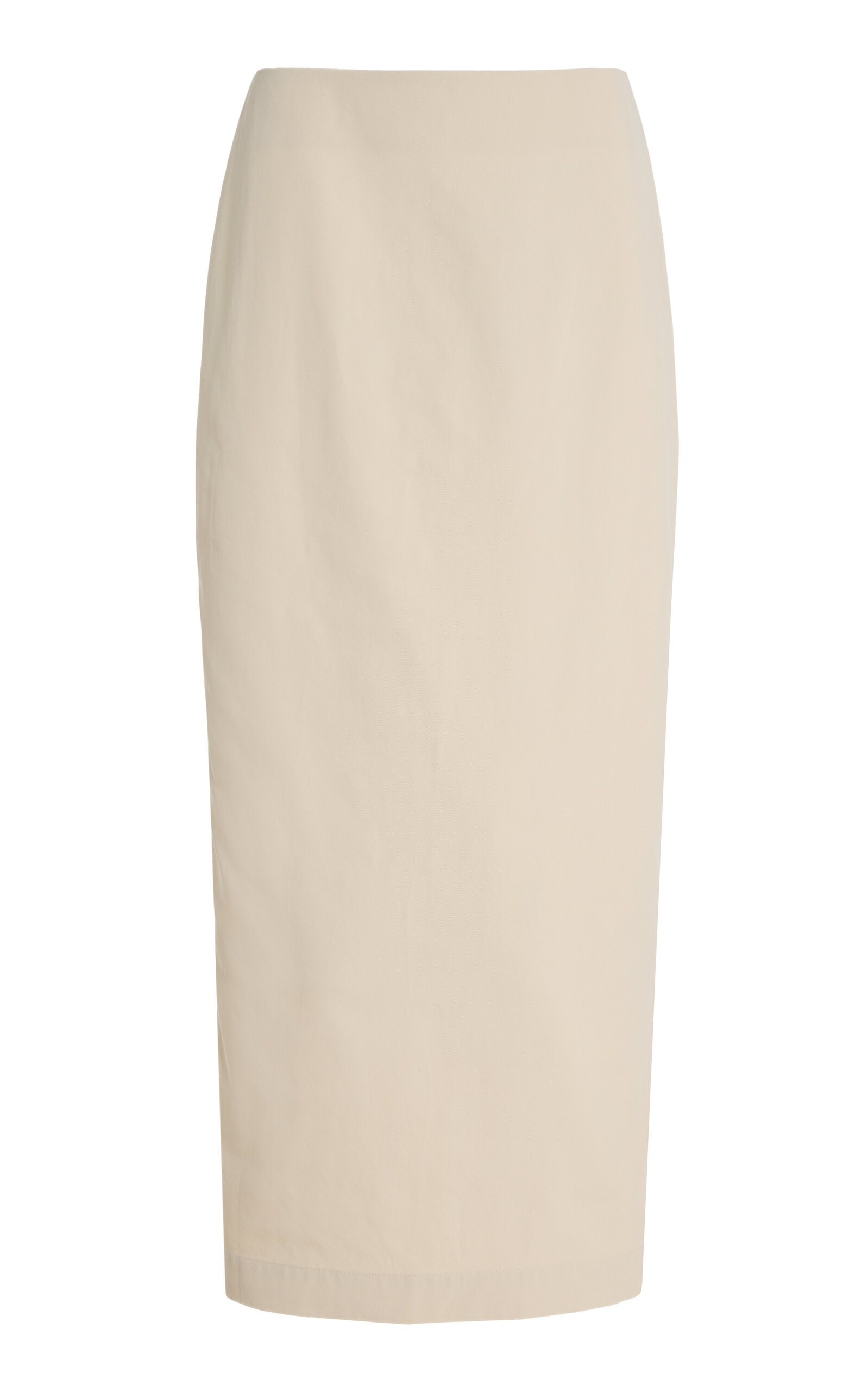 Cotton-Nylon Column Maxi Skirt