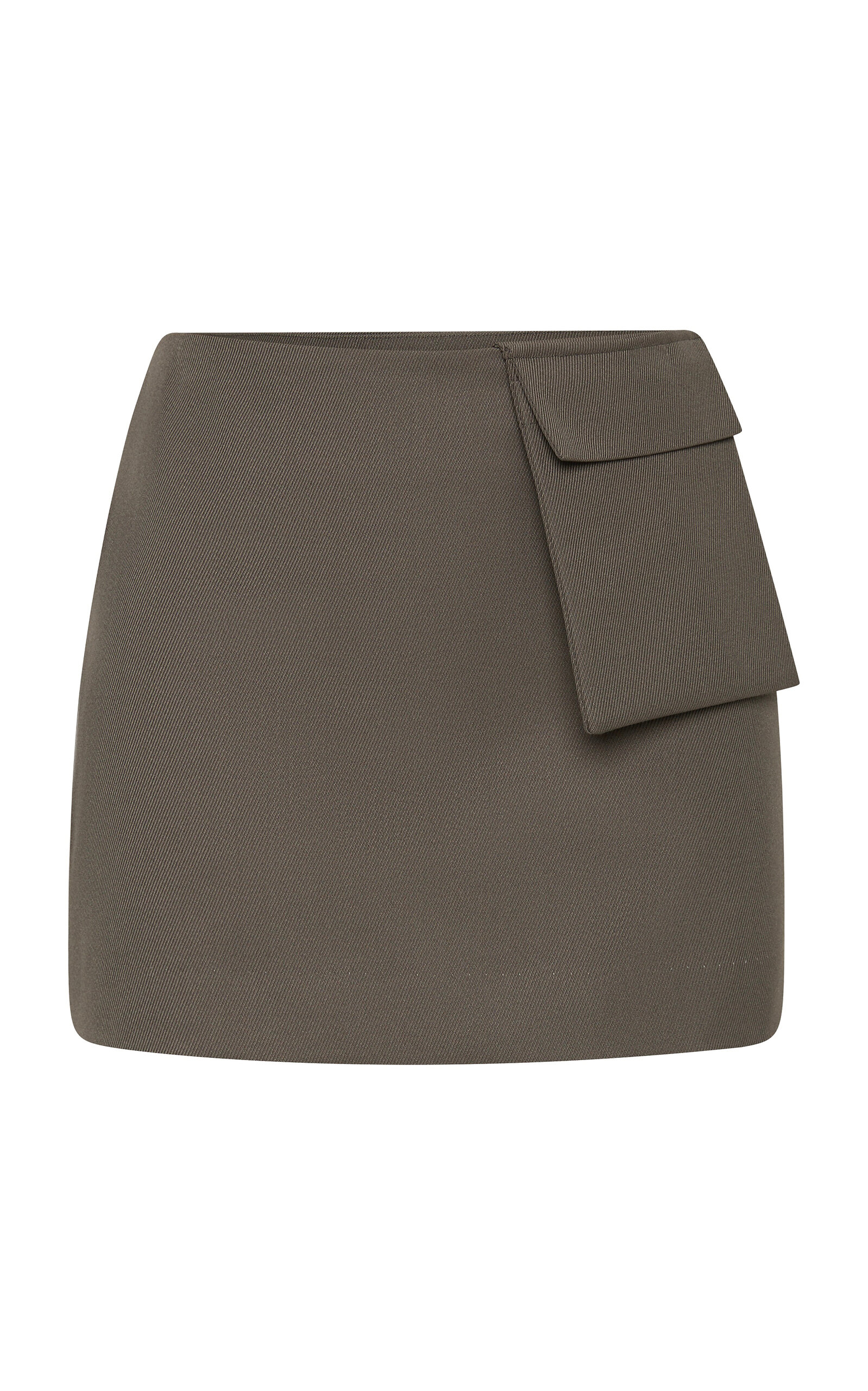 St Agni Utility-pocket Wool-blend Mini Skirt In Khaki