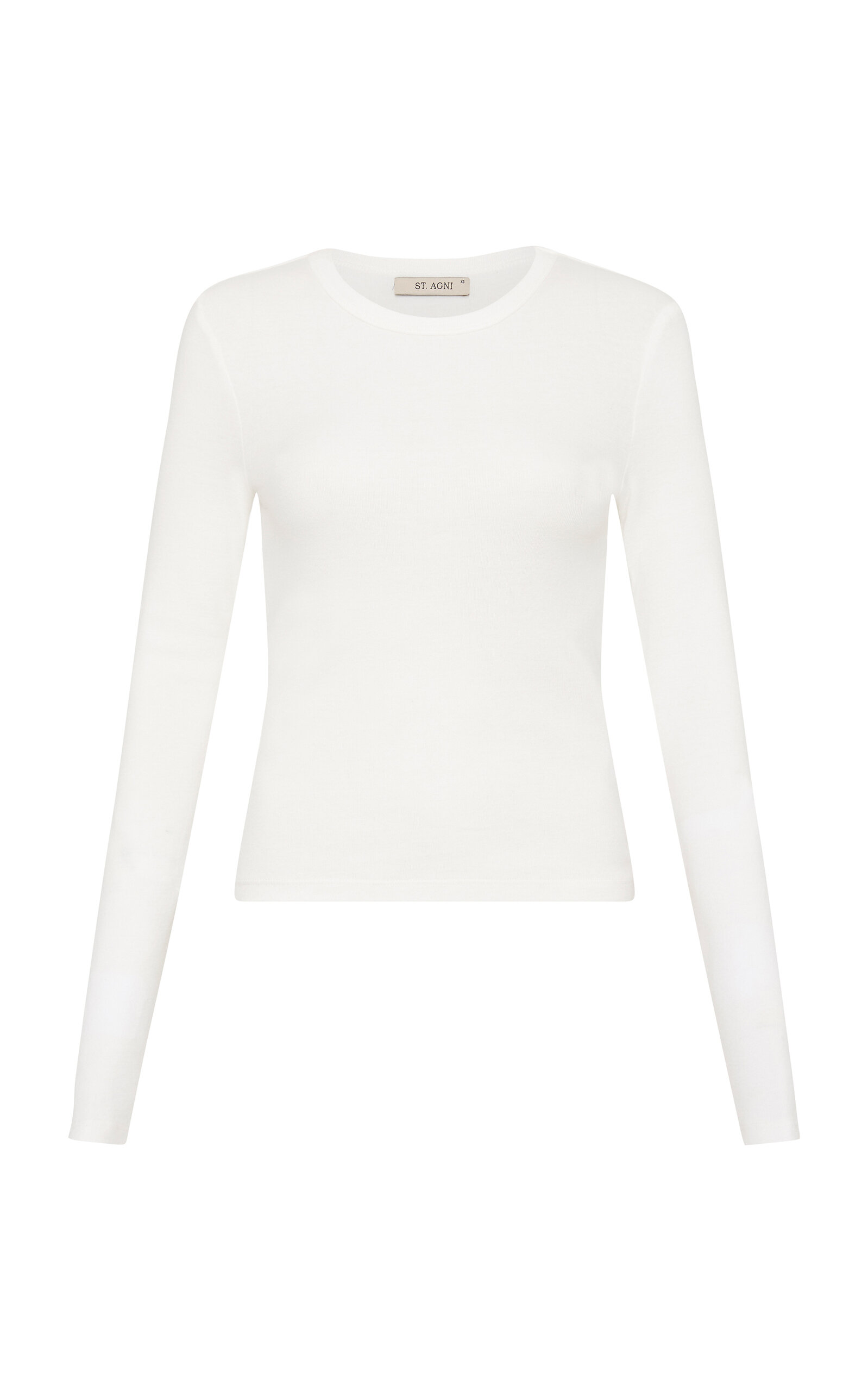 St. Agni Long-Sleeve Organic Cotton Top - White