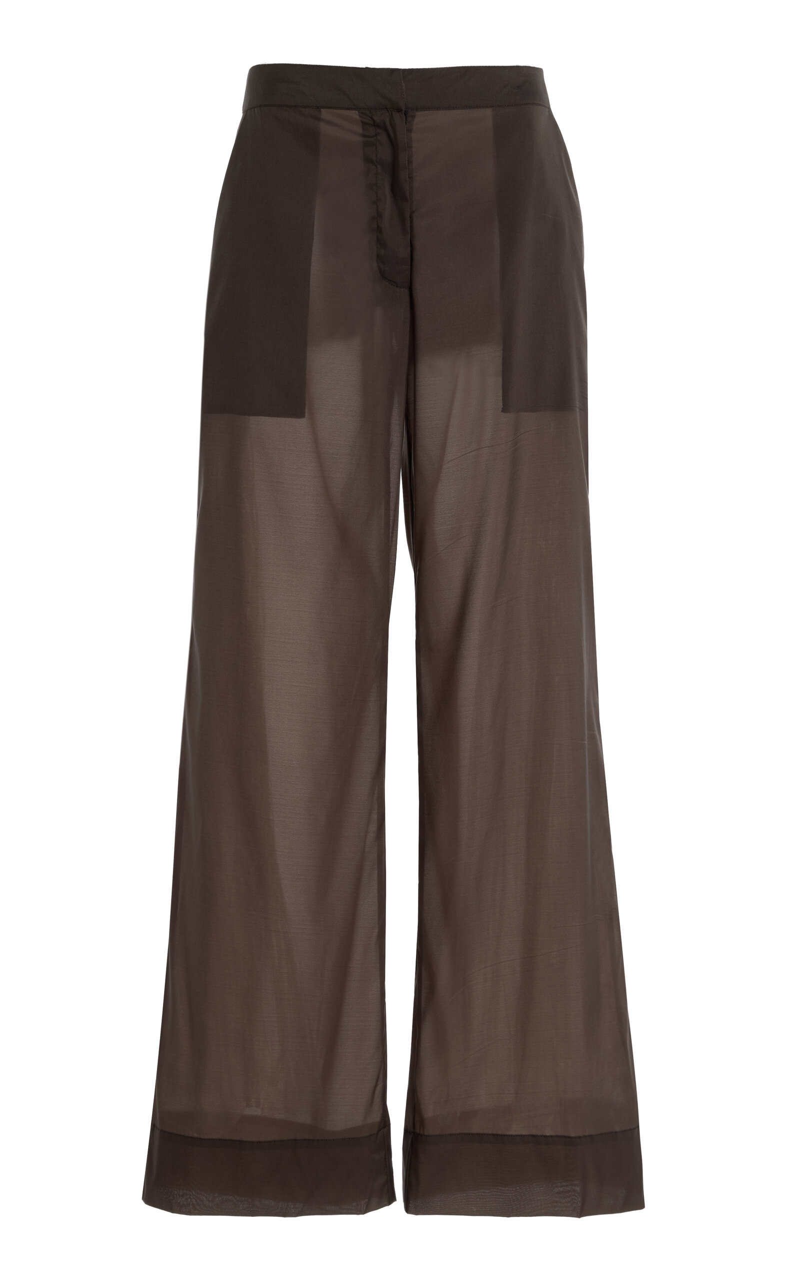 St. Agni Silk-Blend Organza Wide-Leg Pants