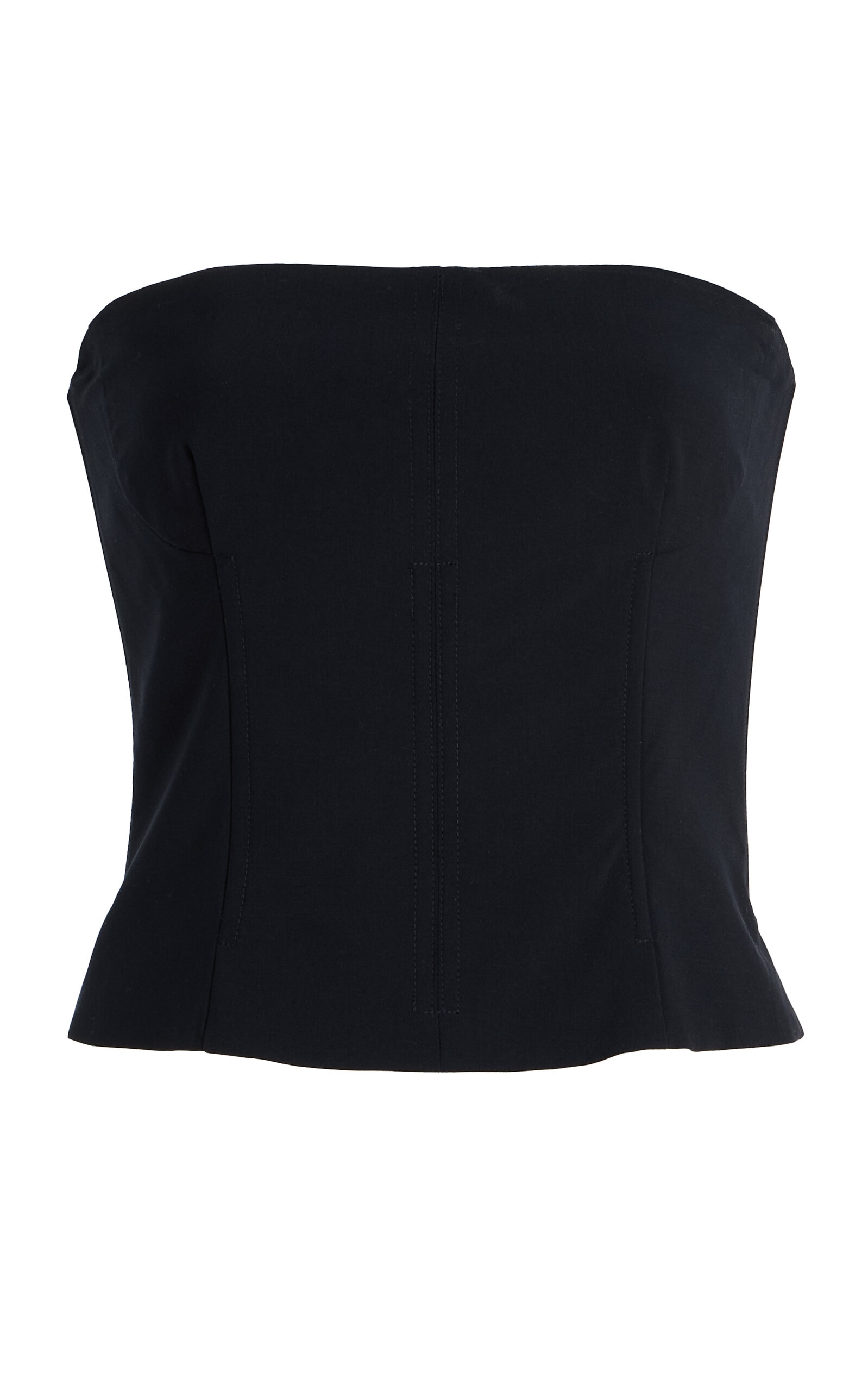 Twp Jillian Strapless Bustier Top In Navy