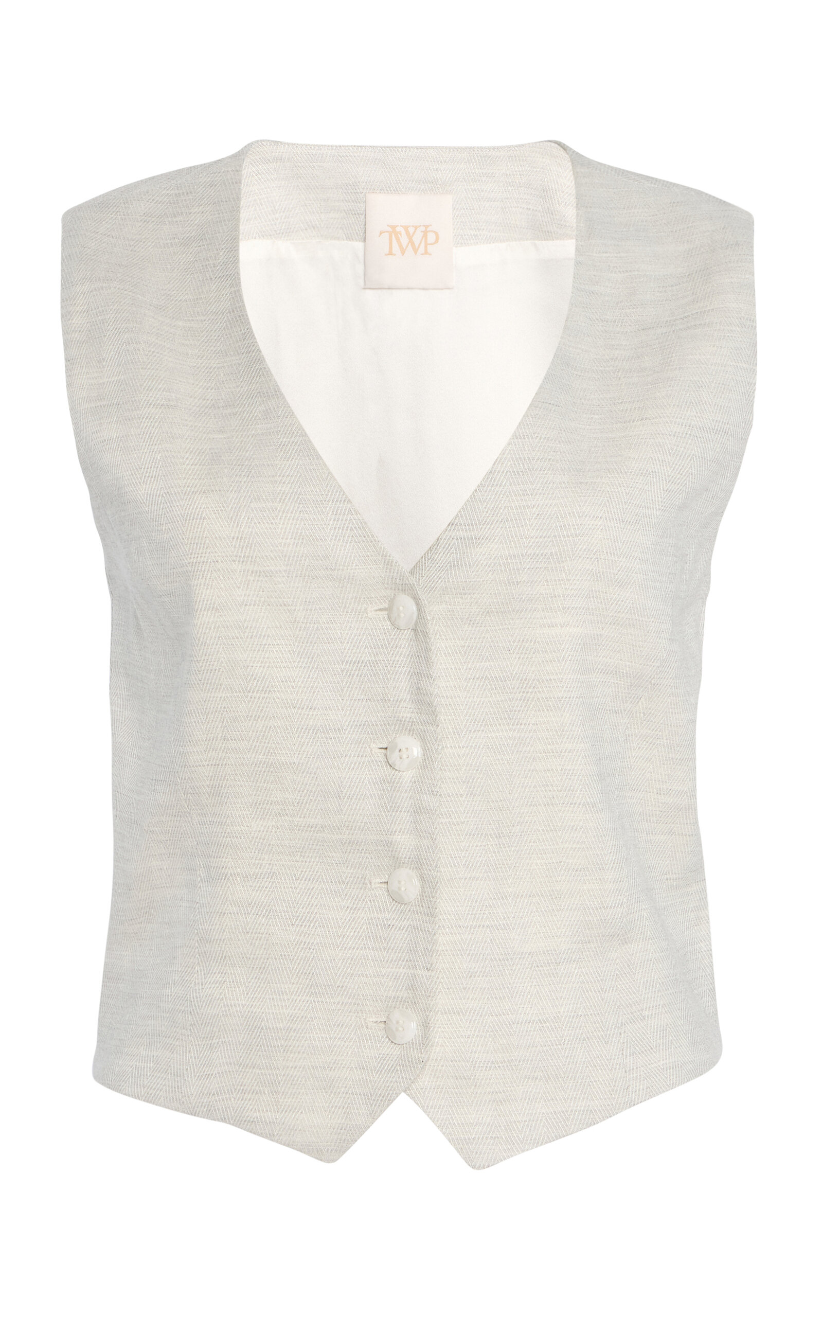 TWP Kikis Cotton-Wool Vest Top - Light Grey