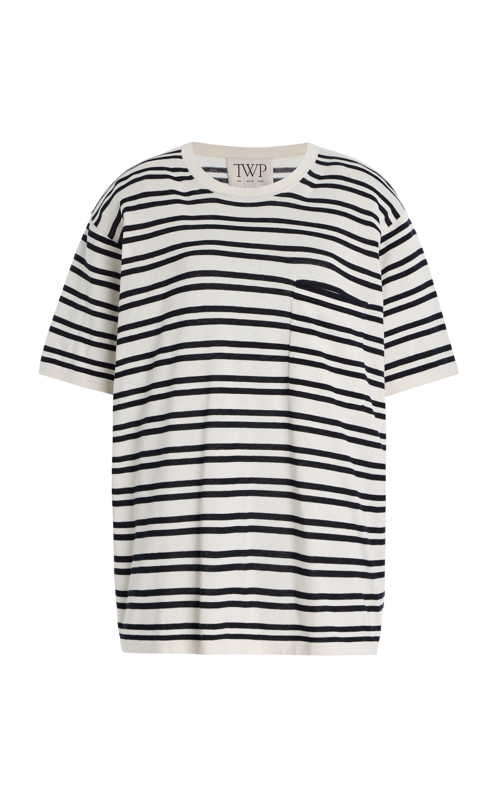 TWP Striped Big Boy Oversized Cashmere Top - Stripe - XL