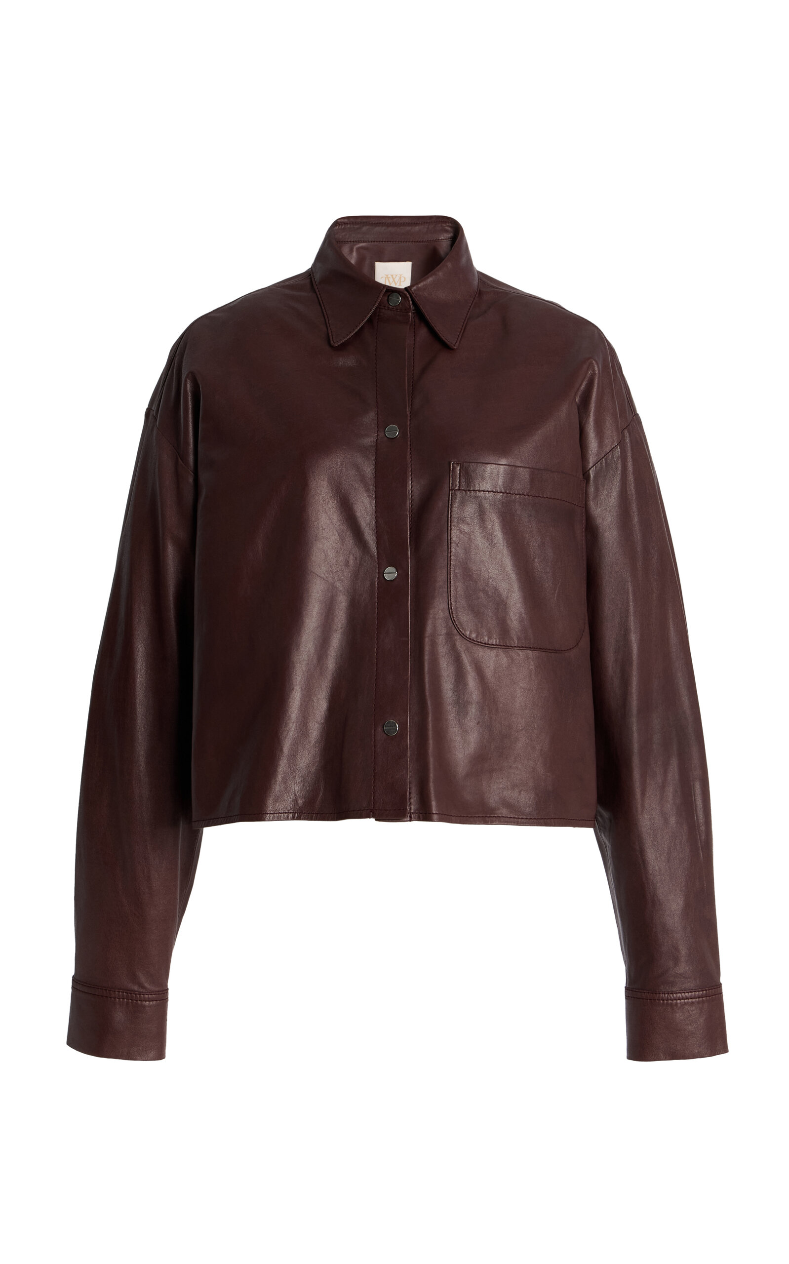 TWP Little Big Joe Leather Shirt - Burgundy
