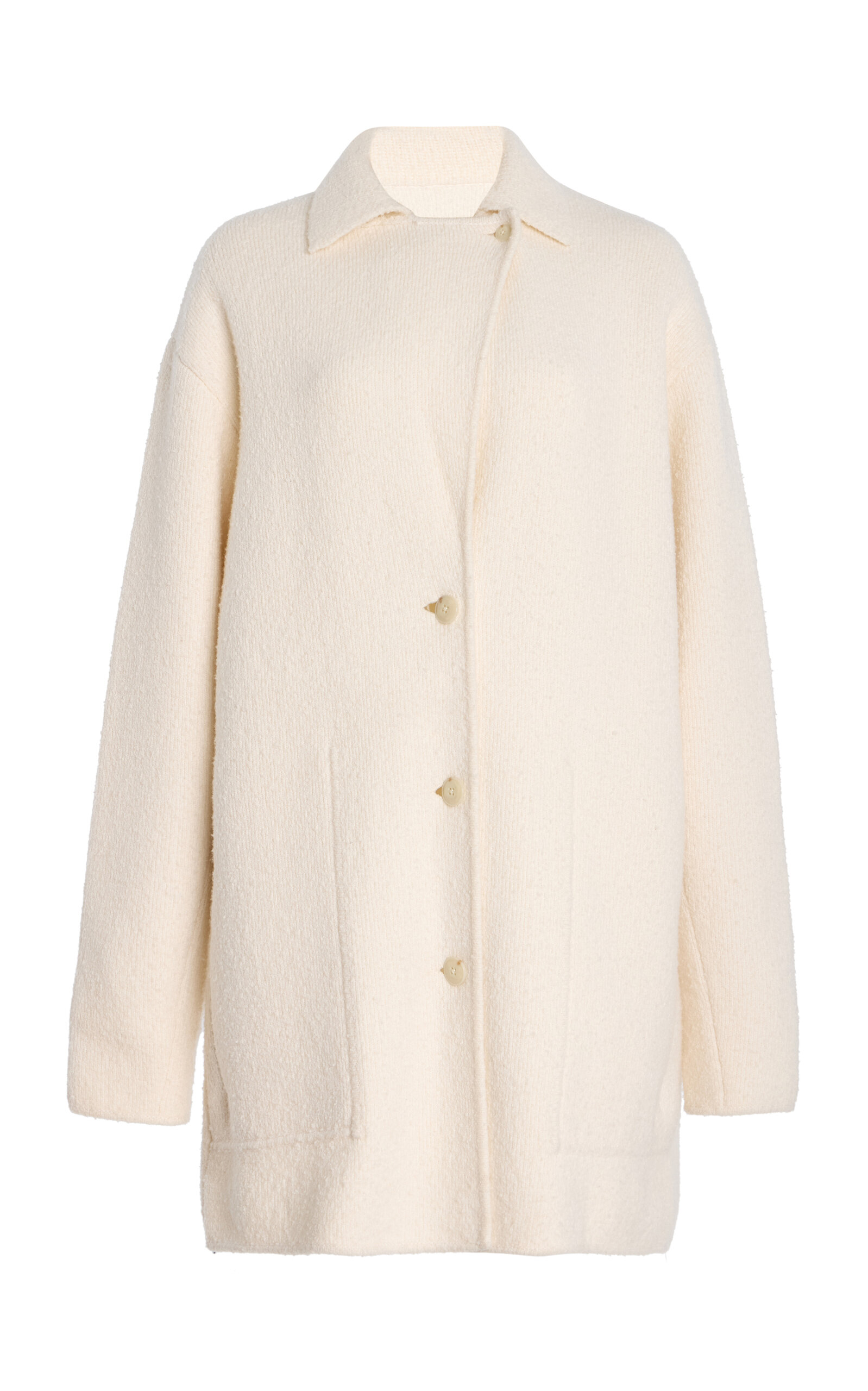 TWP Nubby New Car Cashmere Coat - Ivory - XS
