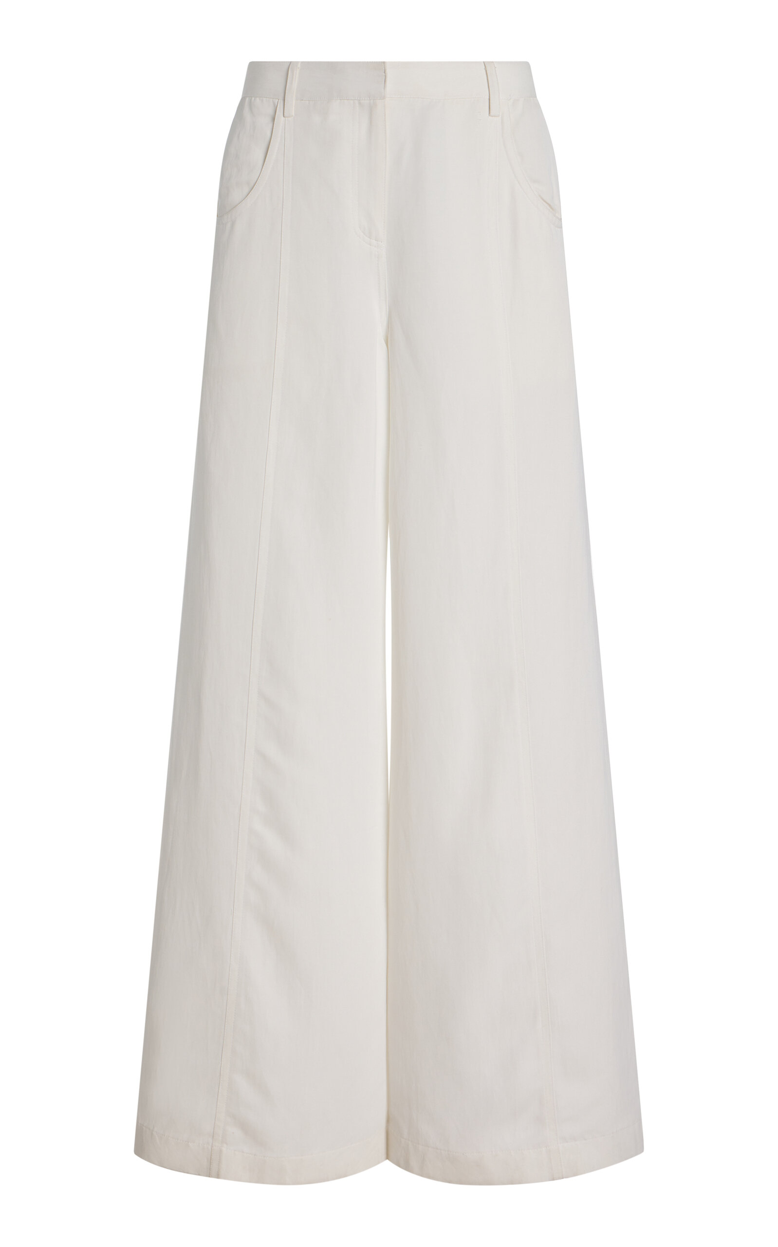 TWP Dee's Mid-Rise Wide-Leg Pants - White