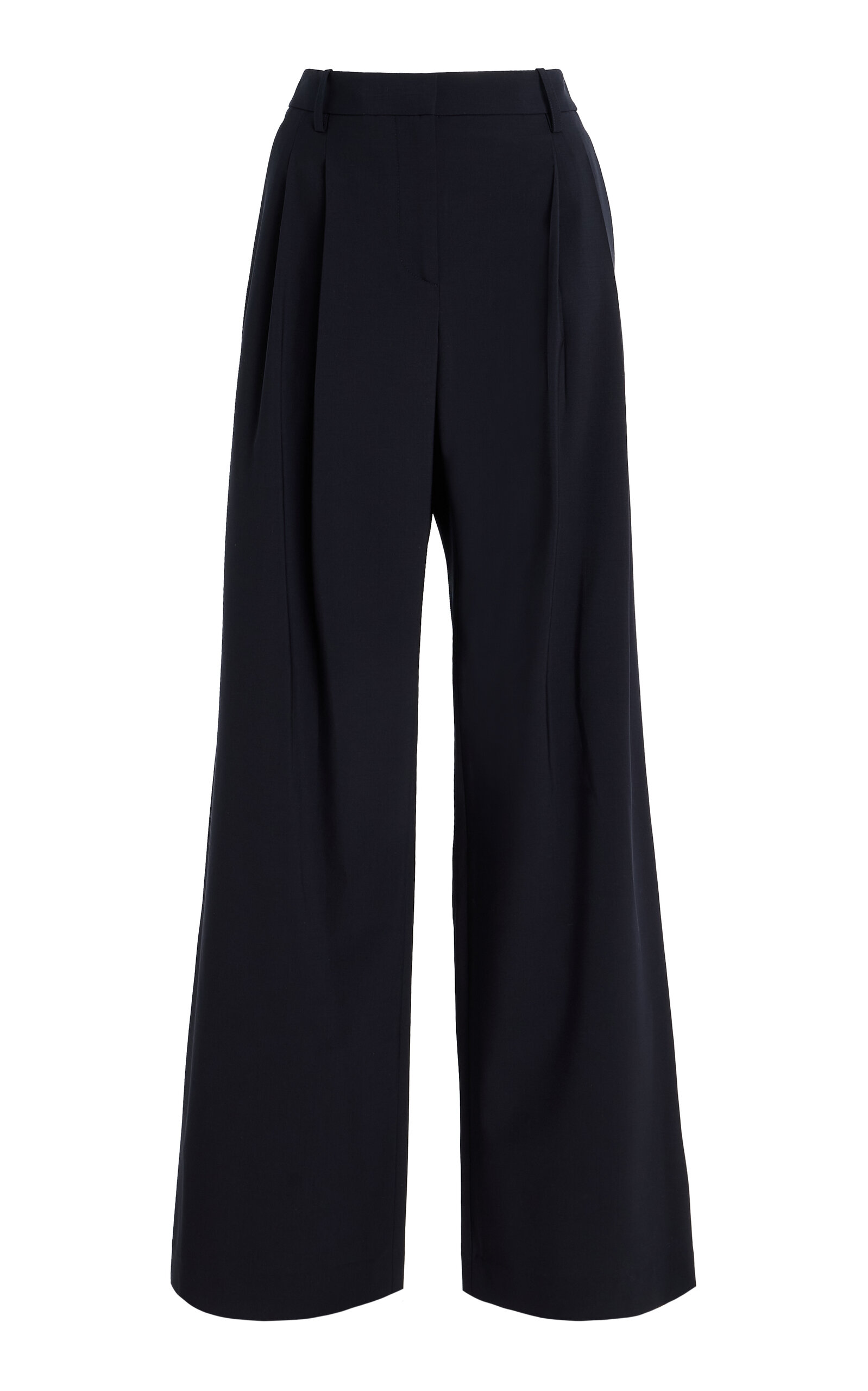 TWP Sulli Mid-Rise Straight-Leg Pants - Navy