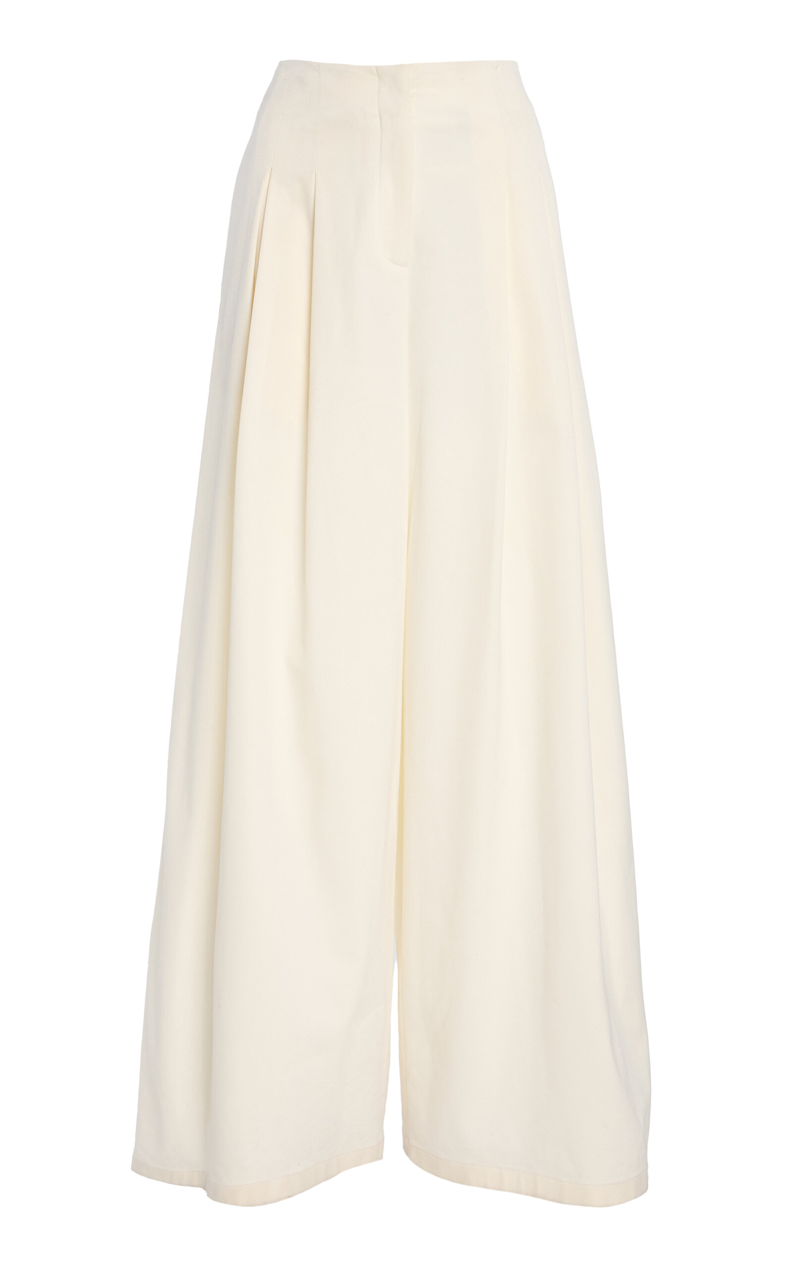 TWP Drew High-Rise Wide-Leg Pants - Ivory - Women's Clothing