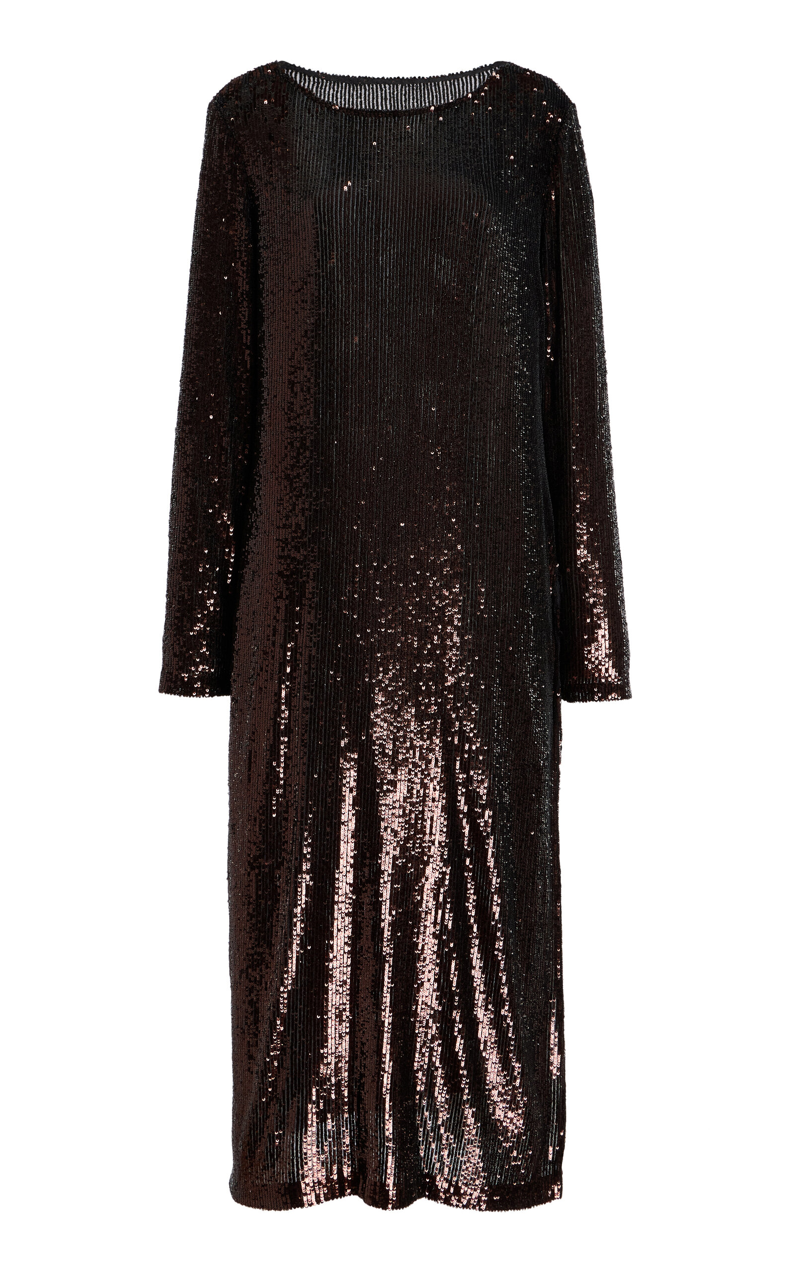 TWP Last Time Sequined Silk Maxi Dress - Brown
