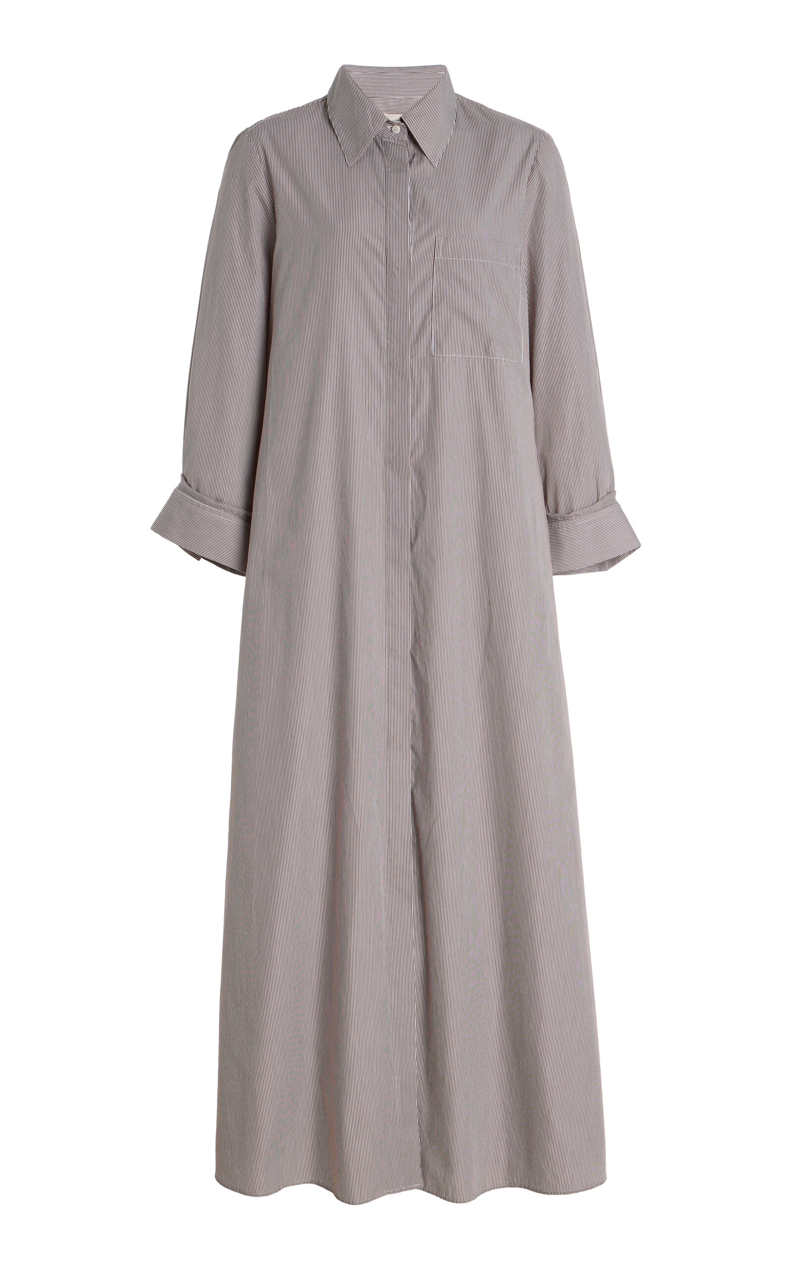 TWP Jennys Cotton Maxi Shirt Dress - Stripe