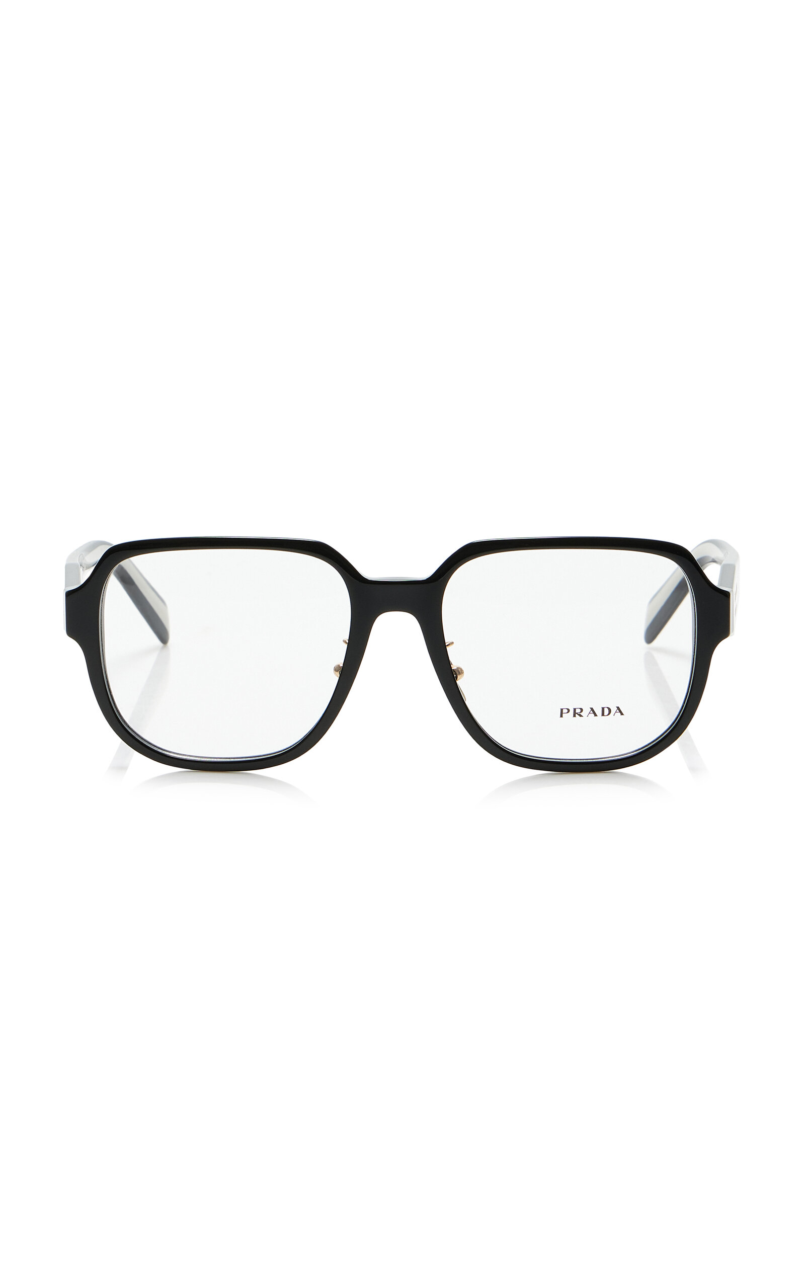 Prada Square-frame Acetate Glasses In Brown