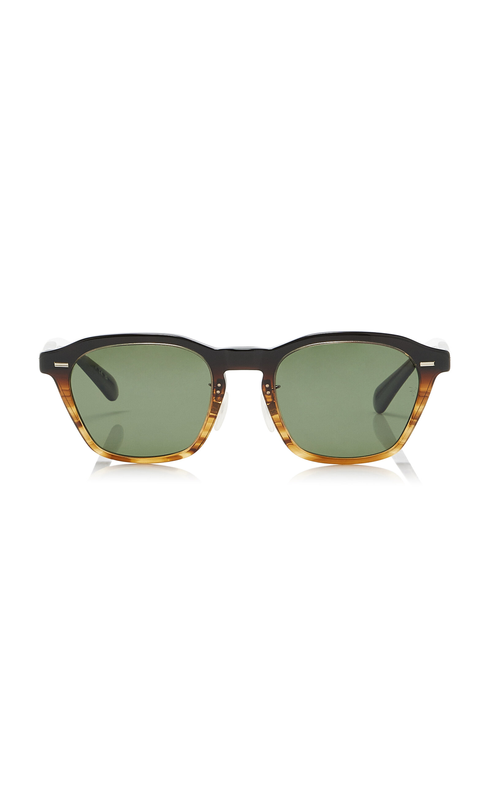 Oliver Peoples X Roger Federer R-11 Round-frame Acetate Sunglasses In Brown