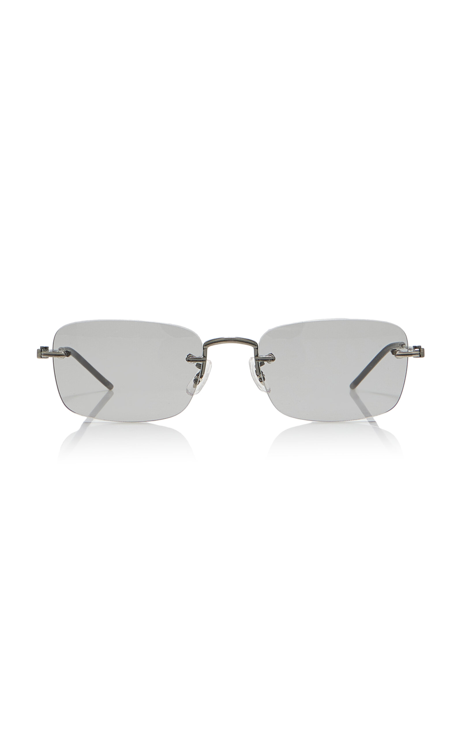 Oliver Peoples TK-10 Square-Frame Metal Sunglasses - Grey - OS